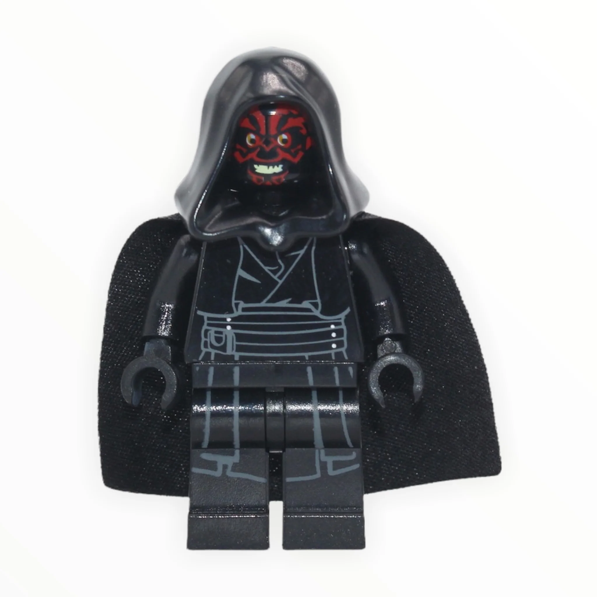 Darth Maul (evil smile, hood, stiff cape)