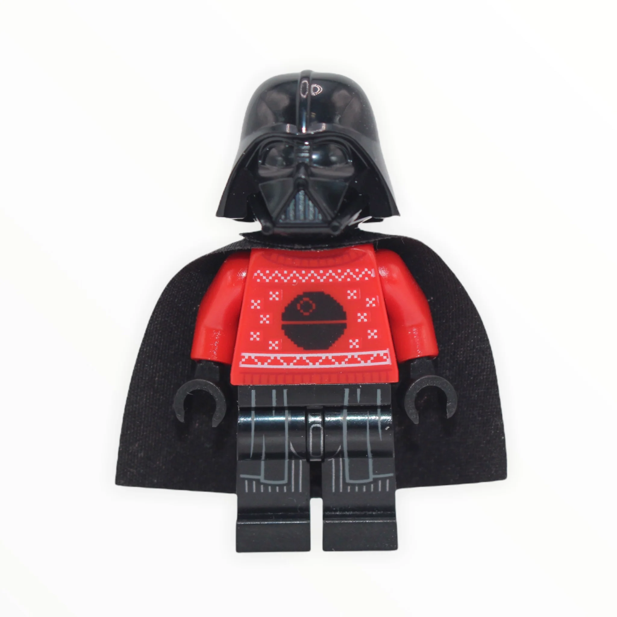 Darth Vader (type 2 helmet, holiday sweater with Death Star, stiff cape)