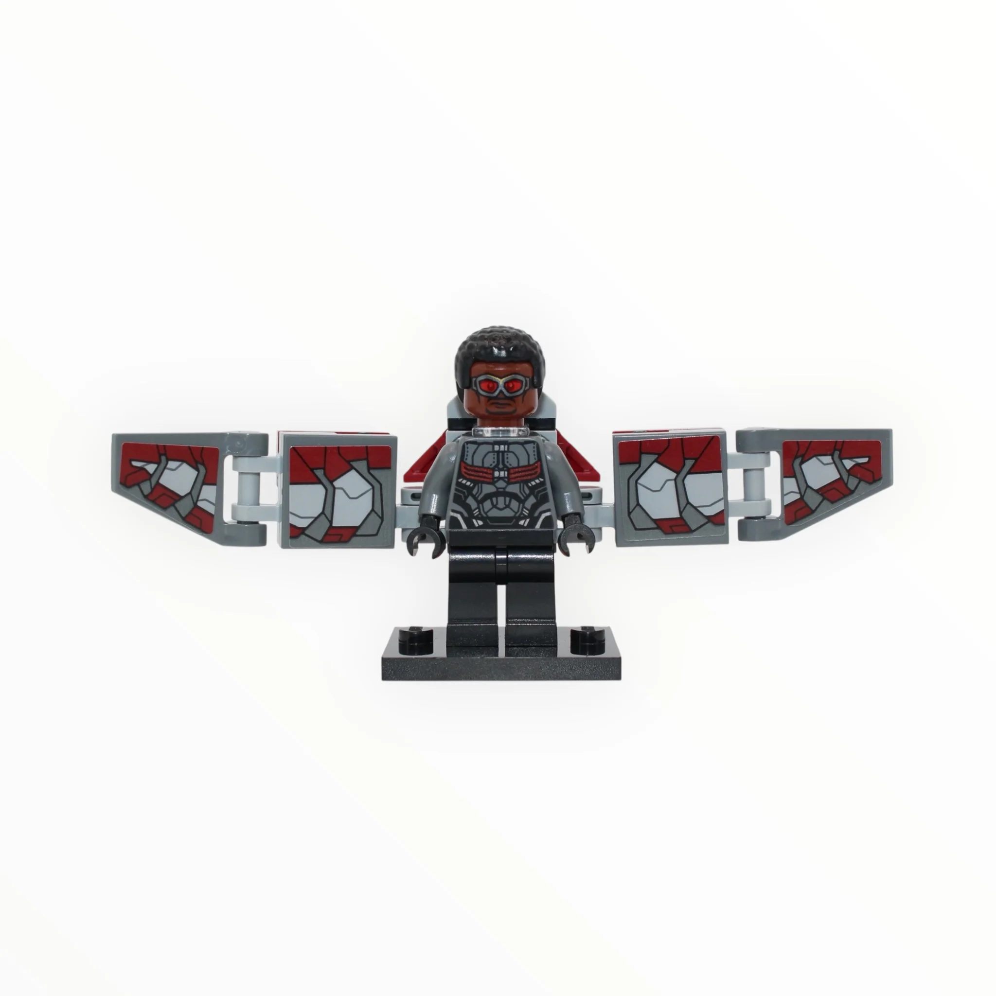 The Falcon (Infinity War, dark bluish gray suit, brick-built wings, stickered, 2018)