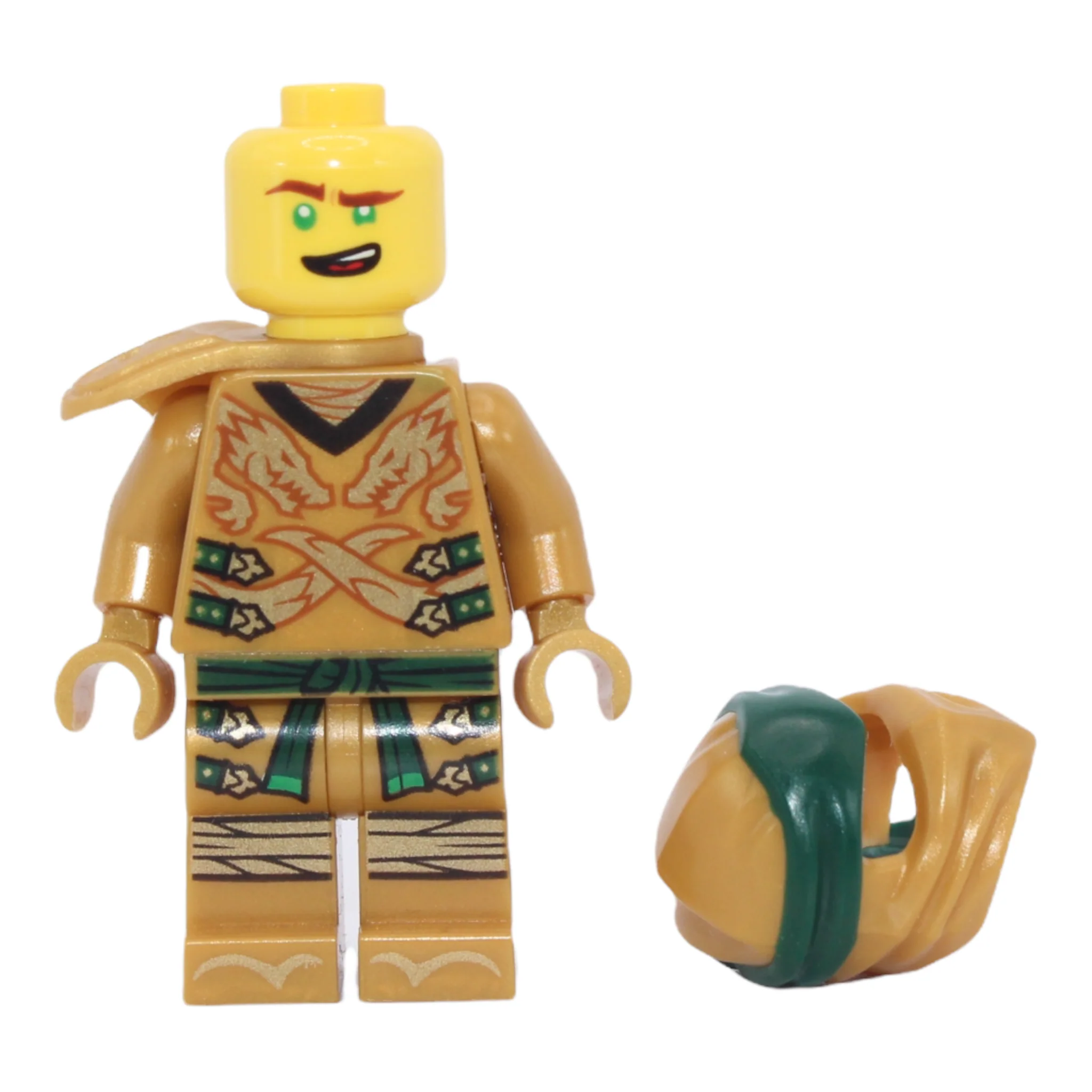 Golden Ninja Lloyd (Legacy, yellow head, shoulder armor) - Image 2
