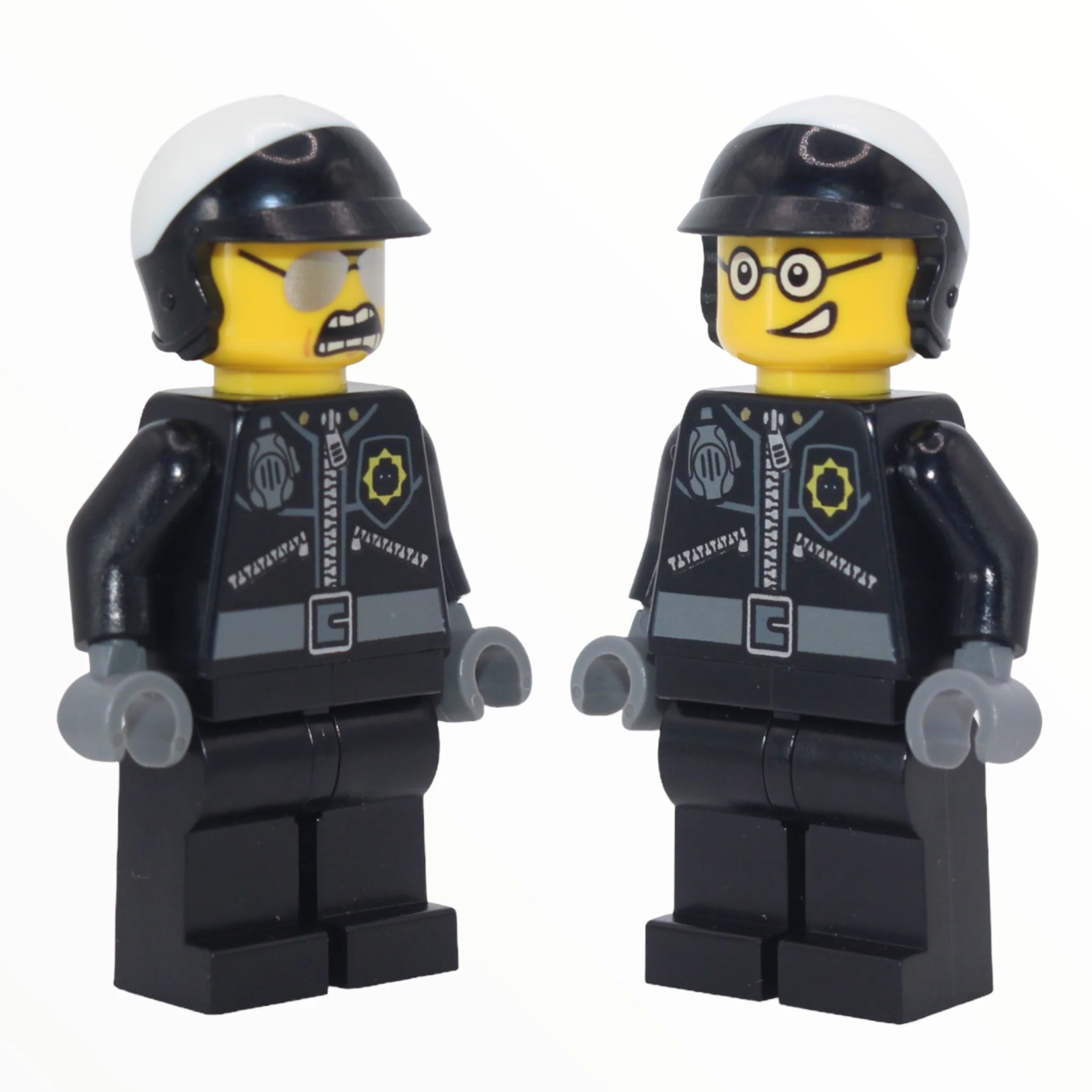 Good Cop / Bad Cop (crooked smile, open mouth angry, Dimensions)