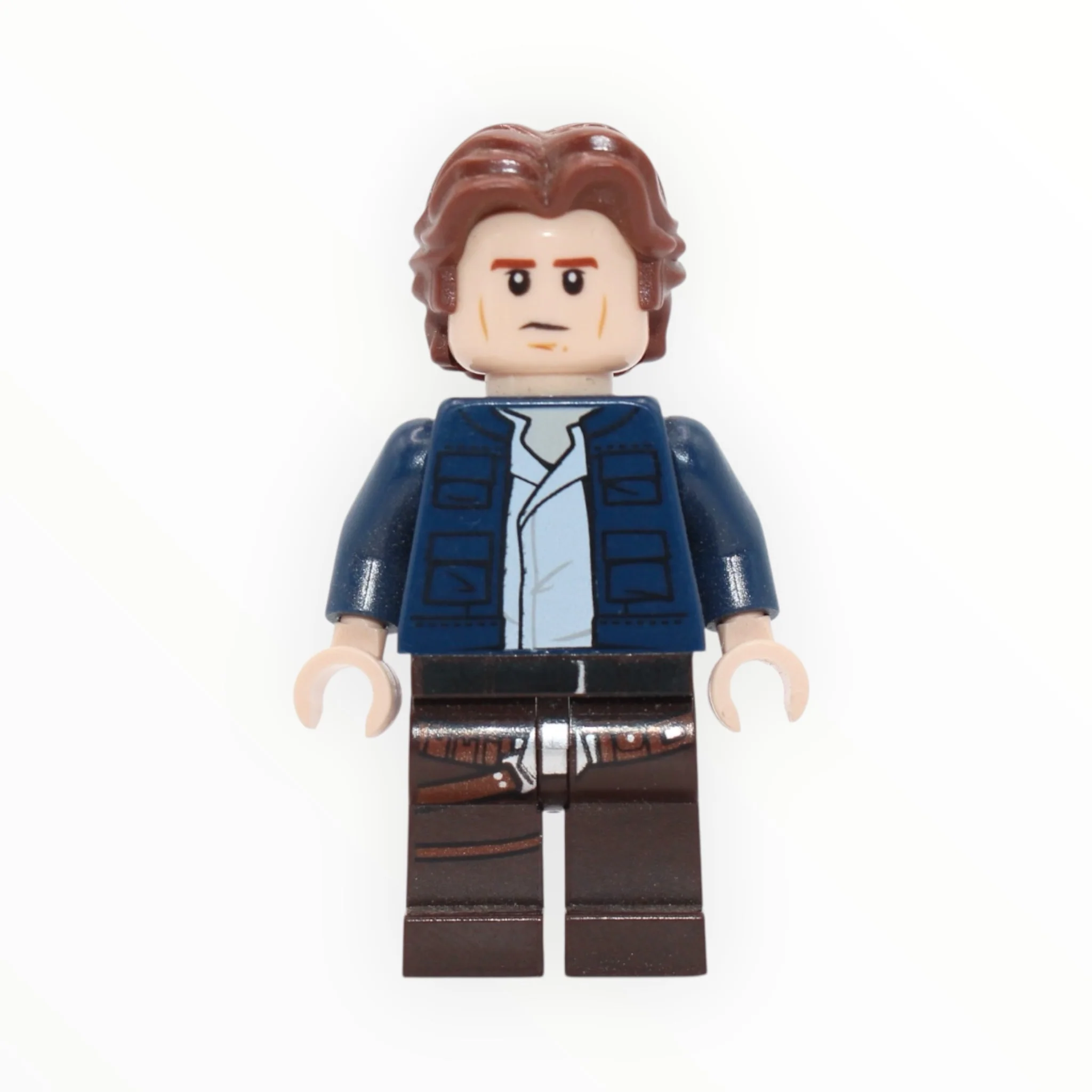 Han Solo (wavy hair, dark brown legs, dark blue jacket, 2019)