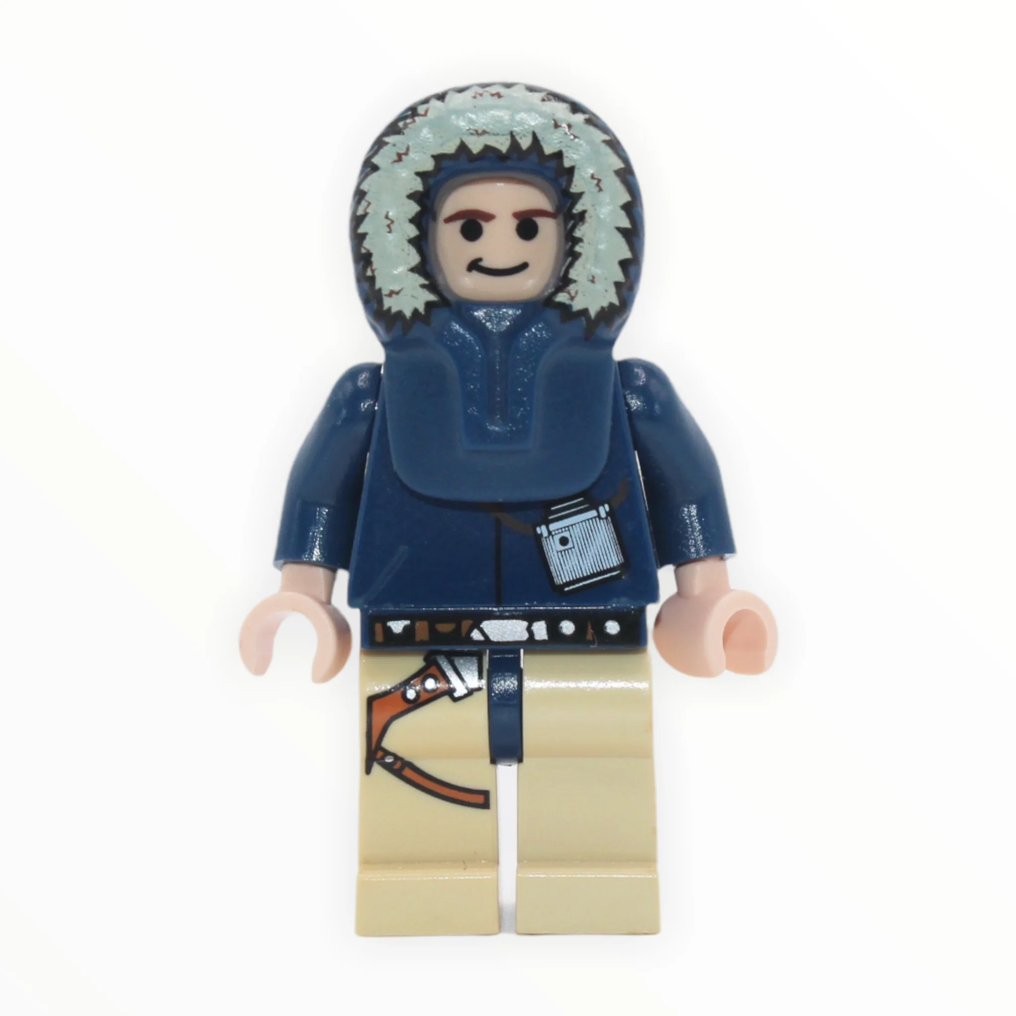 Han Solo (Hoth, parka hood, tan legs with holster, solid black eyes, 2009) - Image 2