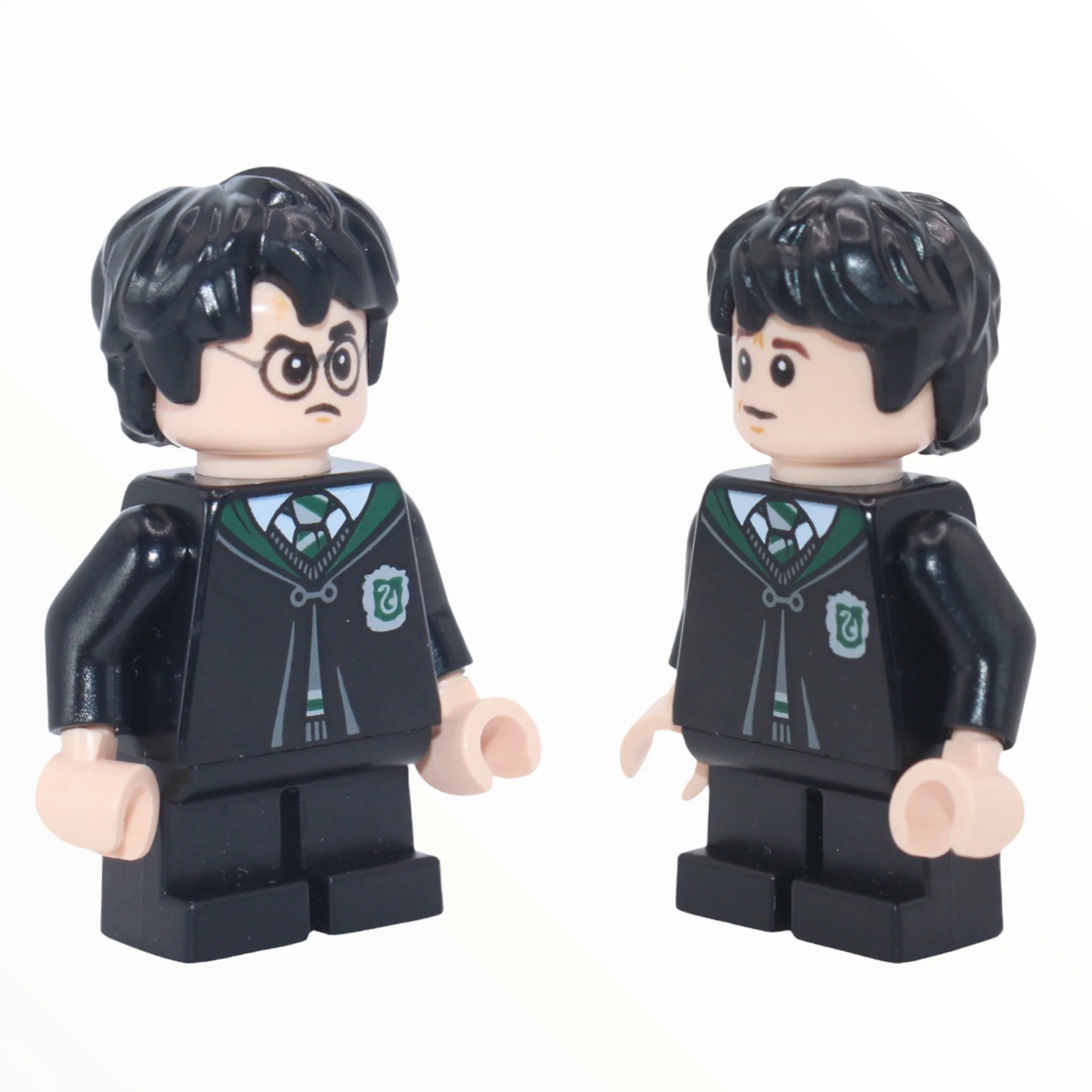 Harry Potter / Gregory Goyle (Slytherin robe, short legs, black hair)