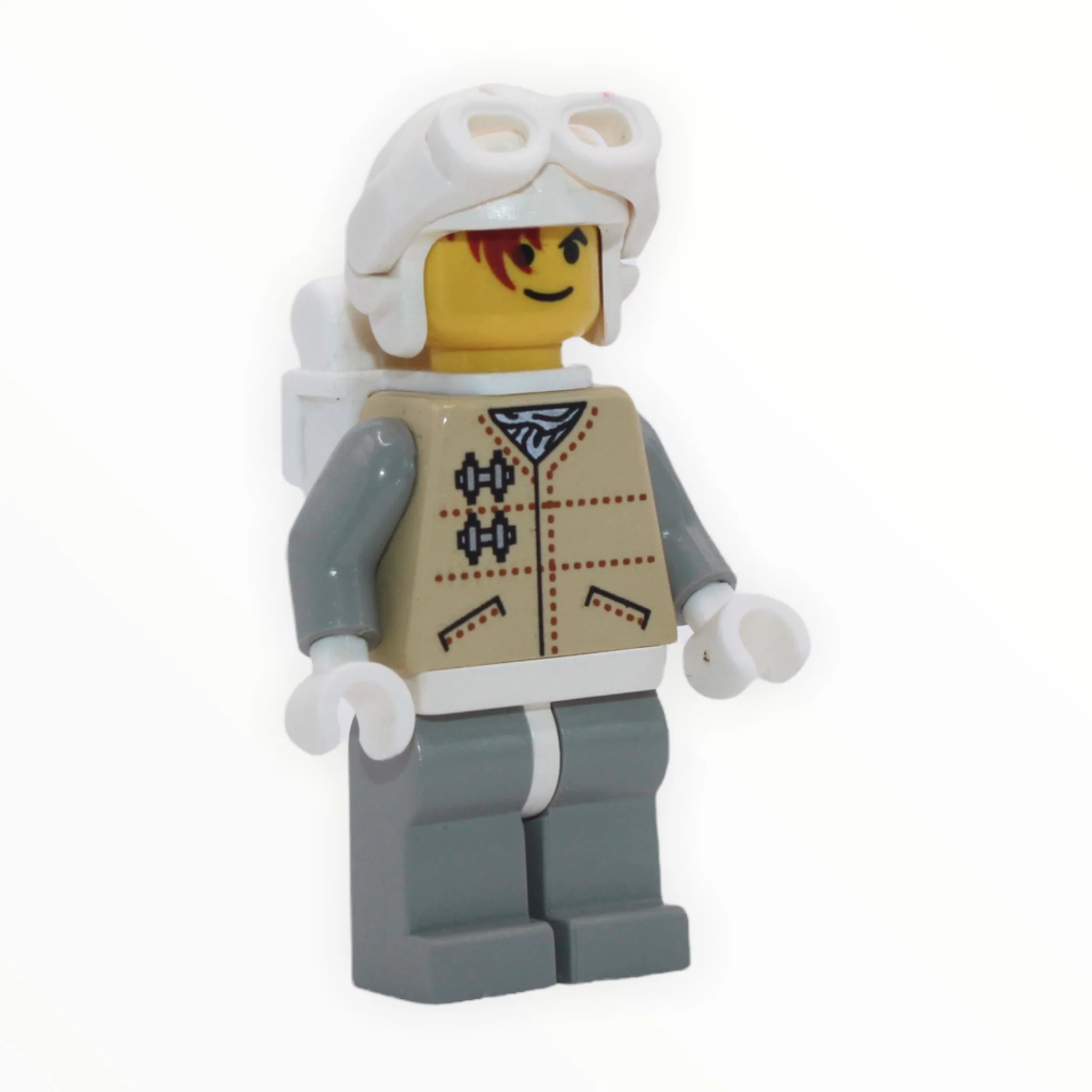 Hoth Rebel (yellow head with red hair, white goggles and backpack, light bluish gray arms and legs, 2004)