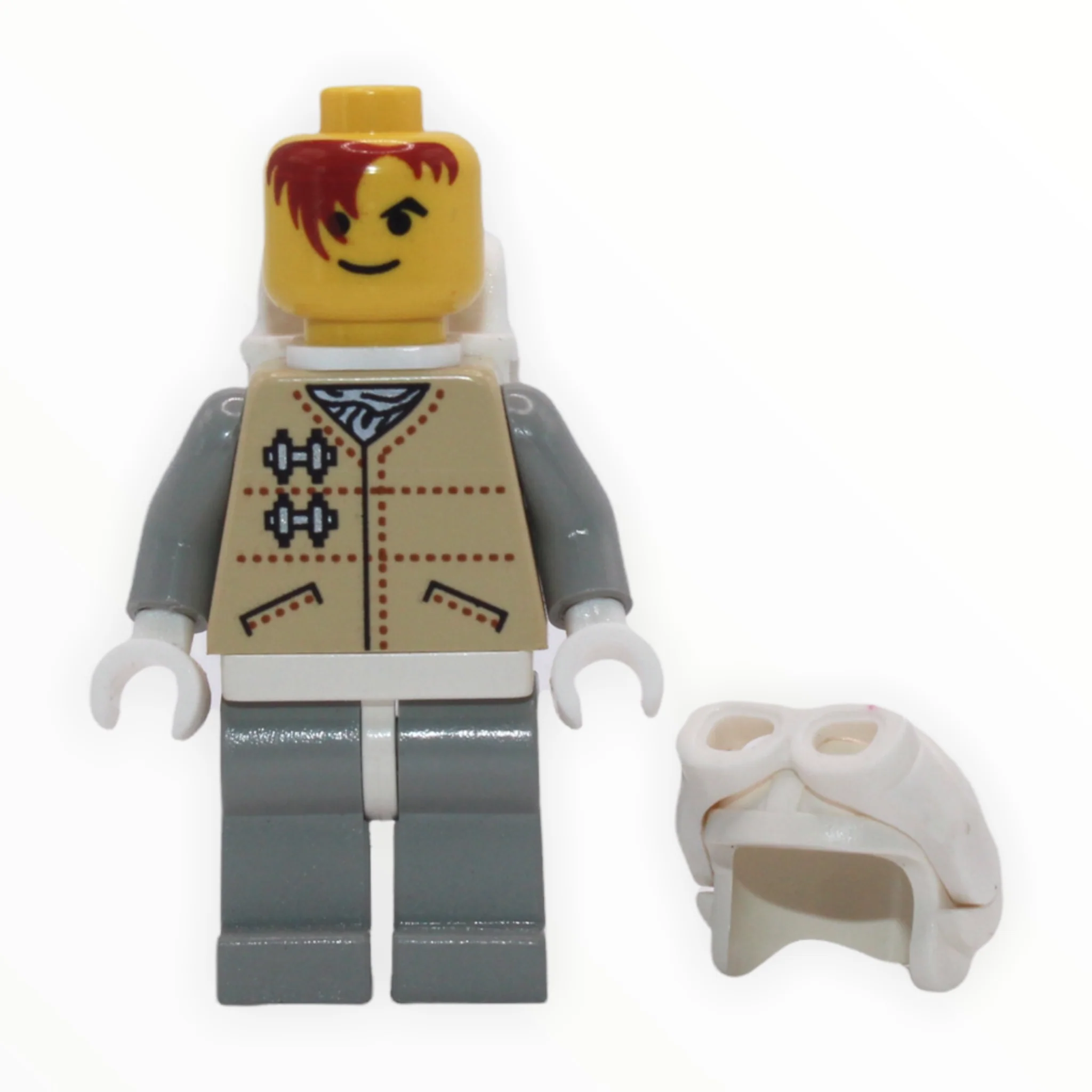 Hoth Rebel (yellow head with red hair, white goggles and backpack, light bluish gray arms and legs, 2004) - Image 2