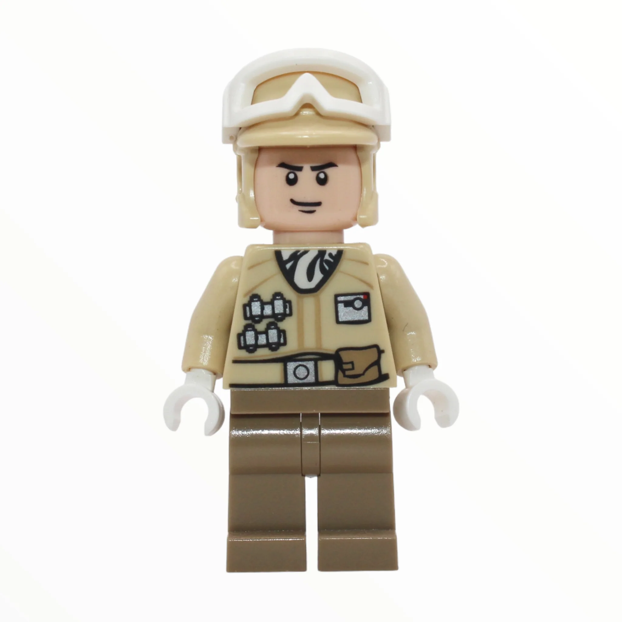 Hoth Rebel Trooper (tan uniform, smile, black chin dimple, 2010)