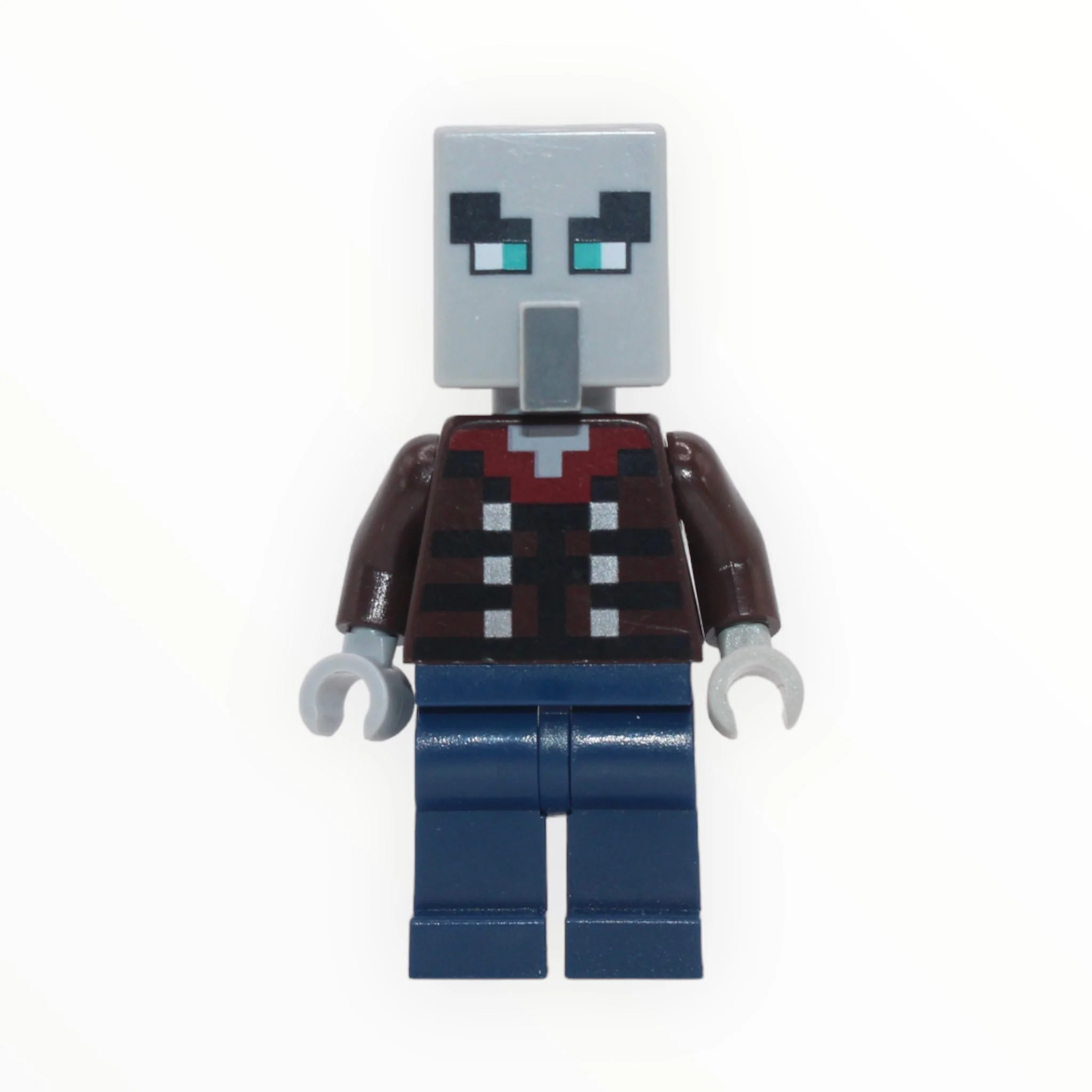 Minecraft Illager (dark brown torso, dark blue legs, wide eyes) - Image 2