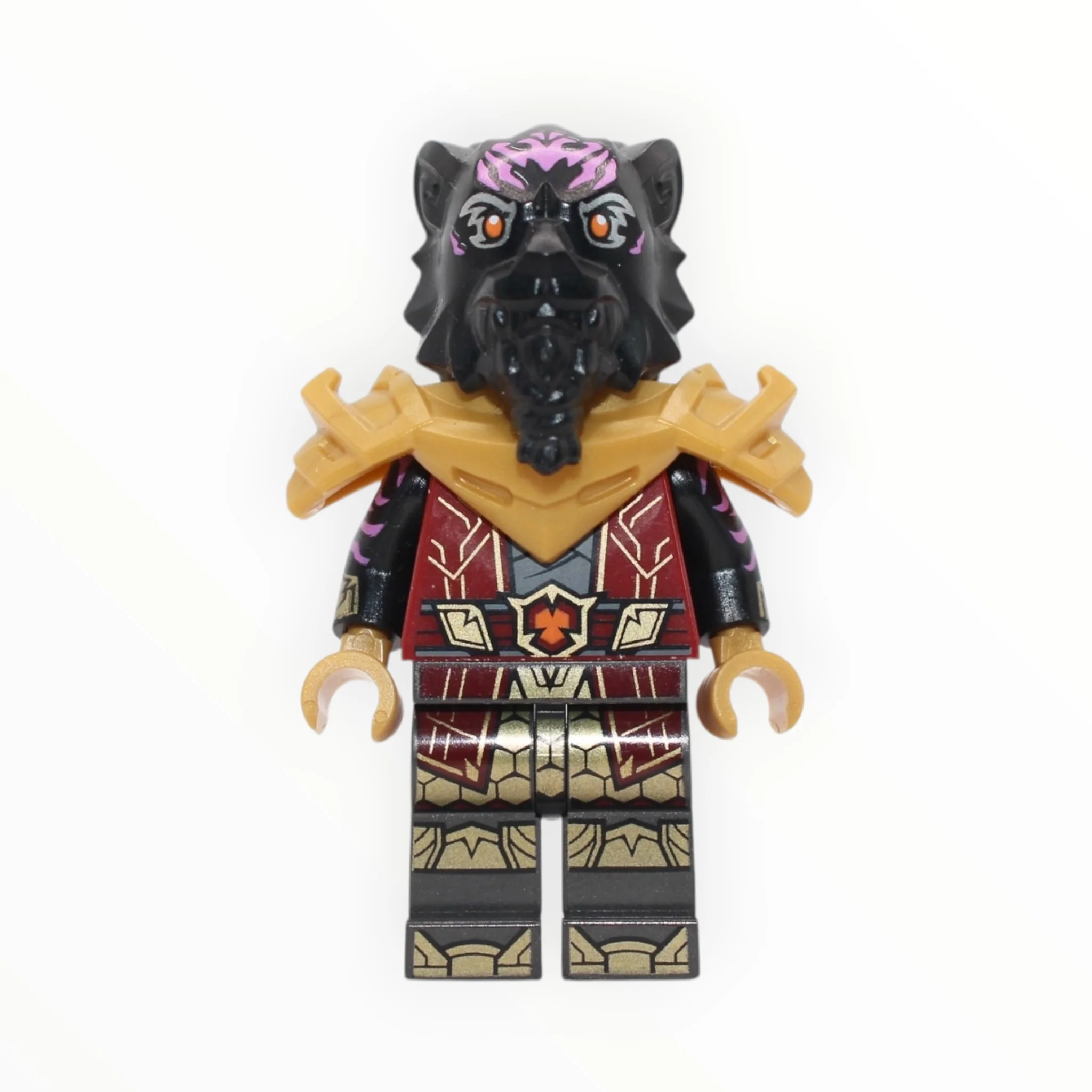 Lord Ras (Dragons Rising S1, dark red robe, gold armor)