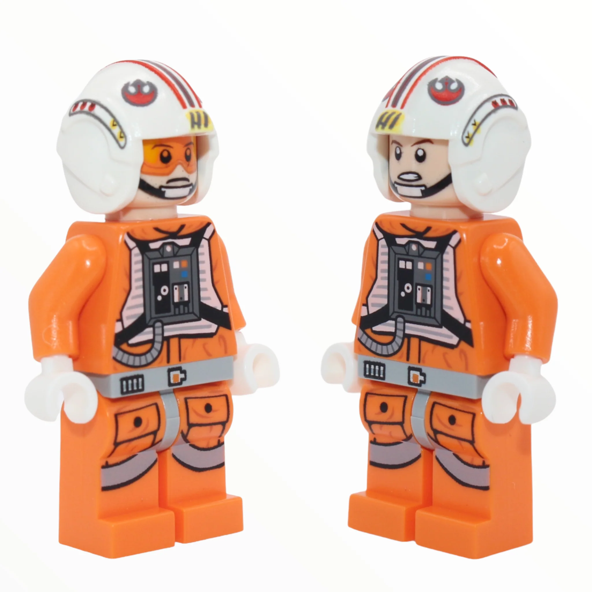 Luke Skywalker (Pilot, printed legs, white hands, stern / open mouth, 2013)