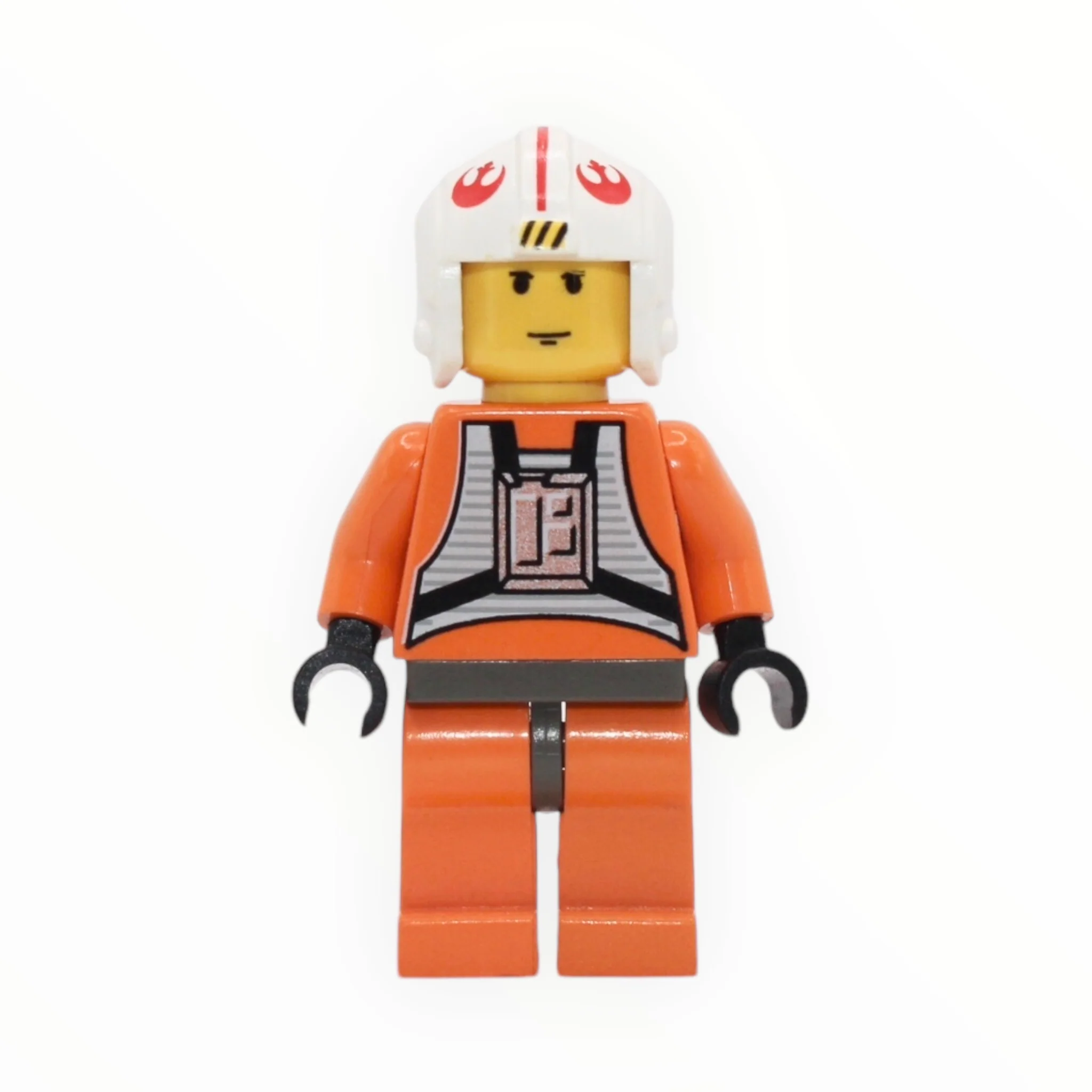 Luke Skywalker (Pilot, yellow skin, simple torso, dark gray hips, 1999)