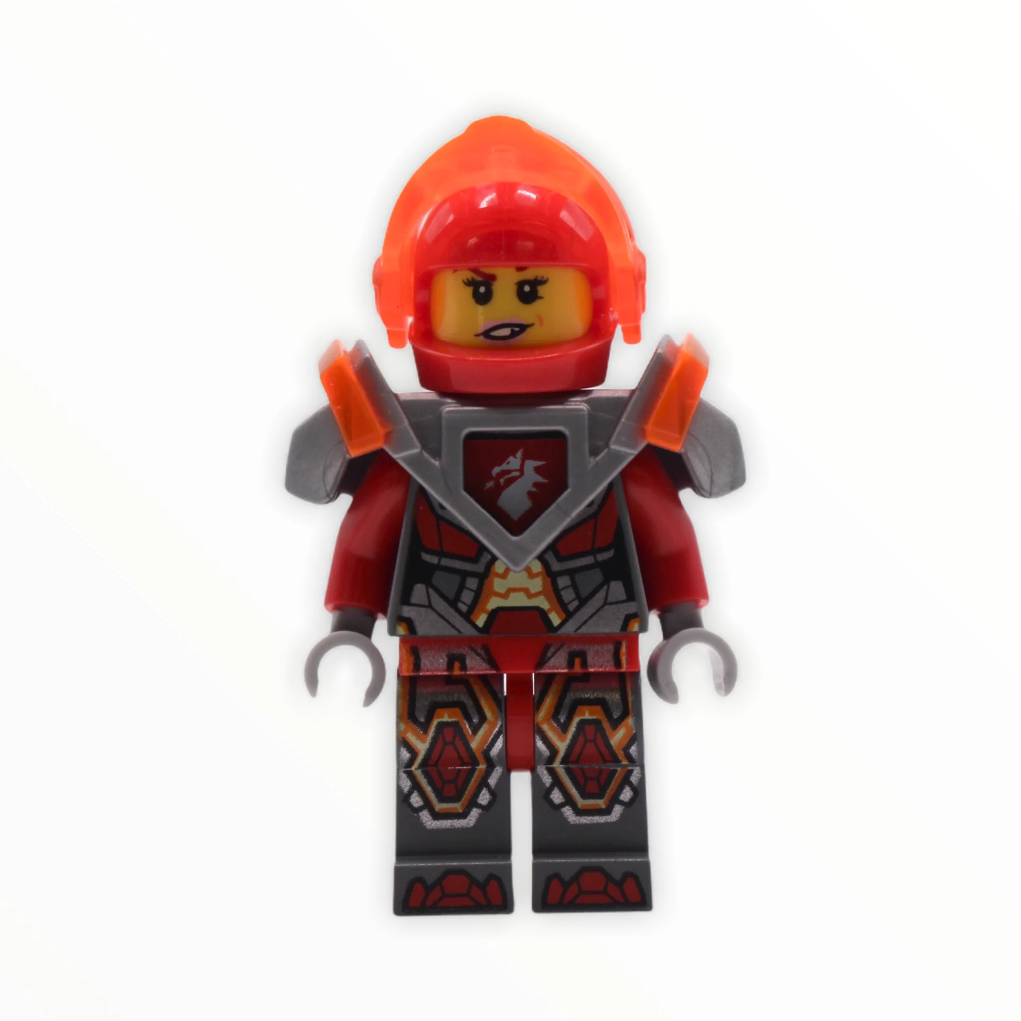 Macy (trans-neon orange visor, red plume) - Image 2