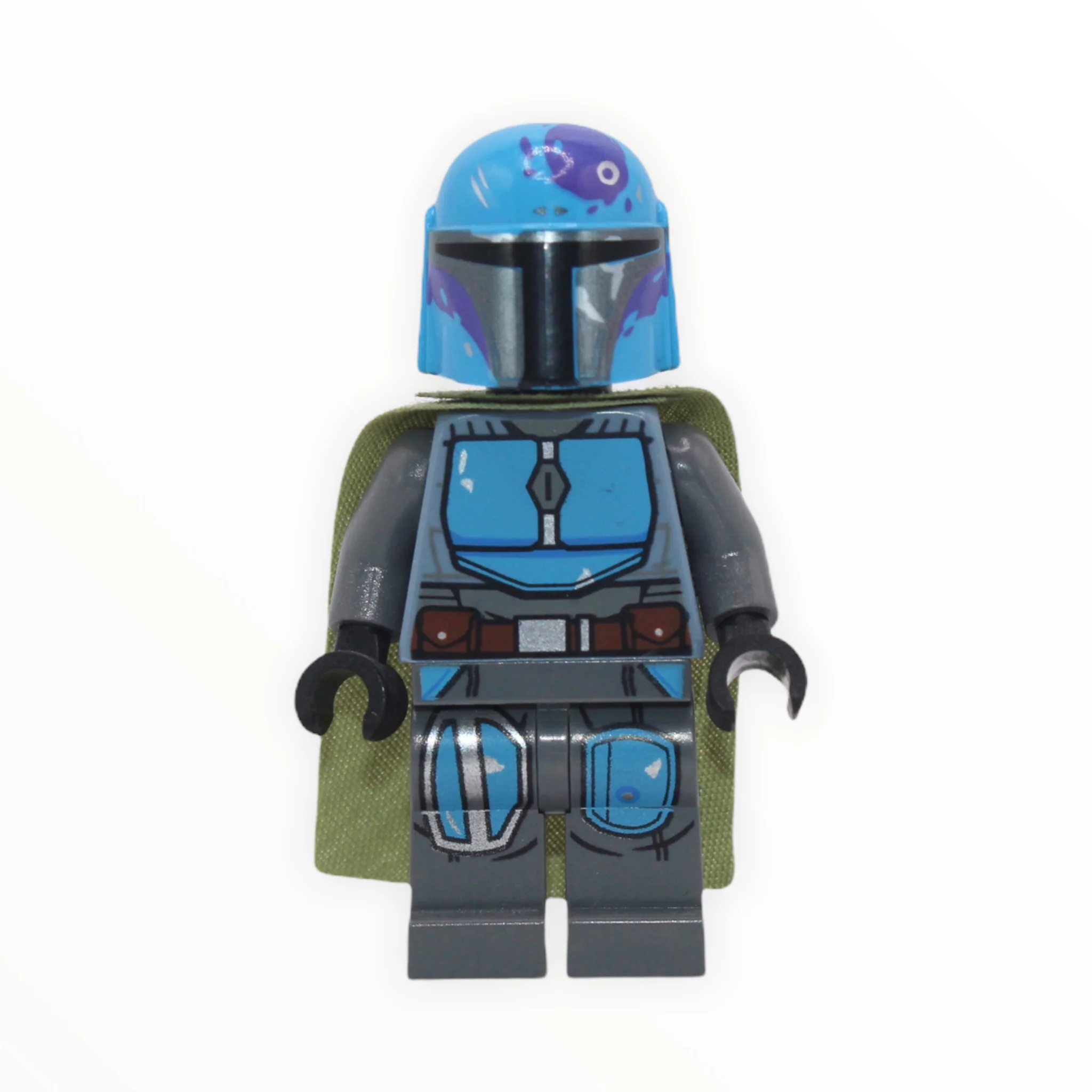 Mandalorian Tribe Warrior (azure helmet, olive green cape)