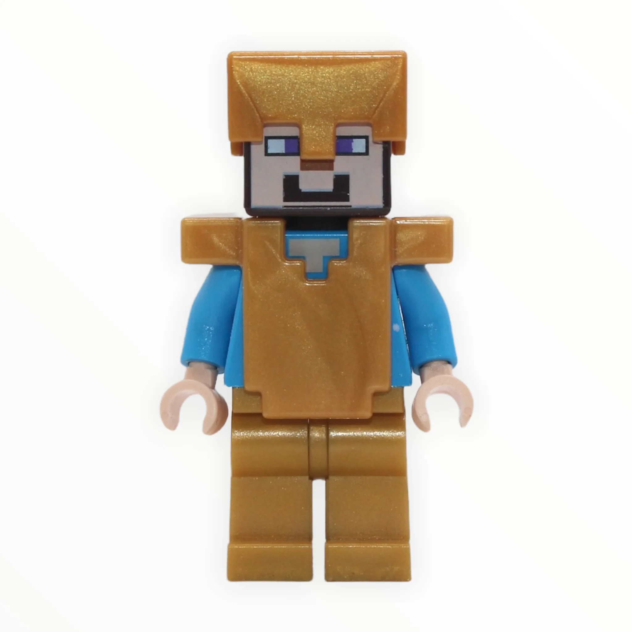 Minecraft Steve (gold helmet, armor, legs)
