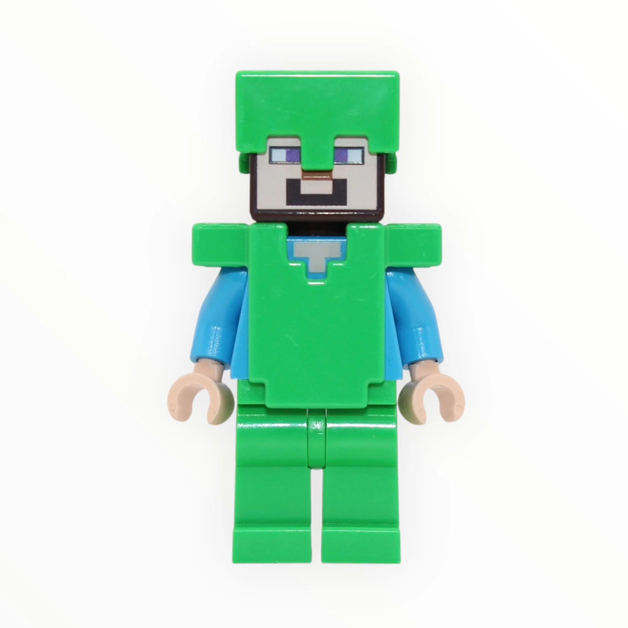 Minecraft Steve (green helmet, armor, legs)
