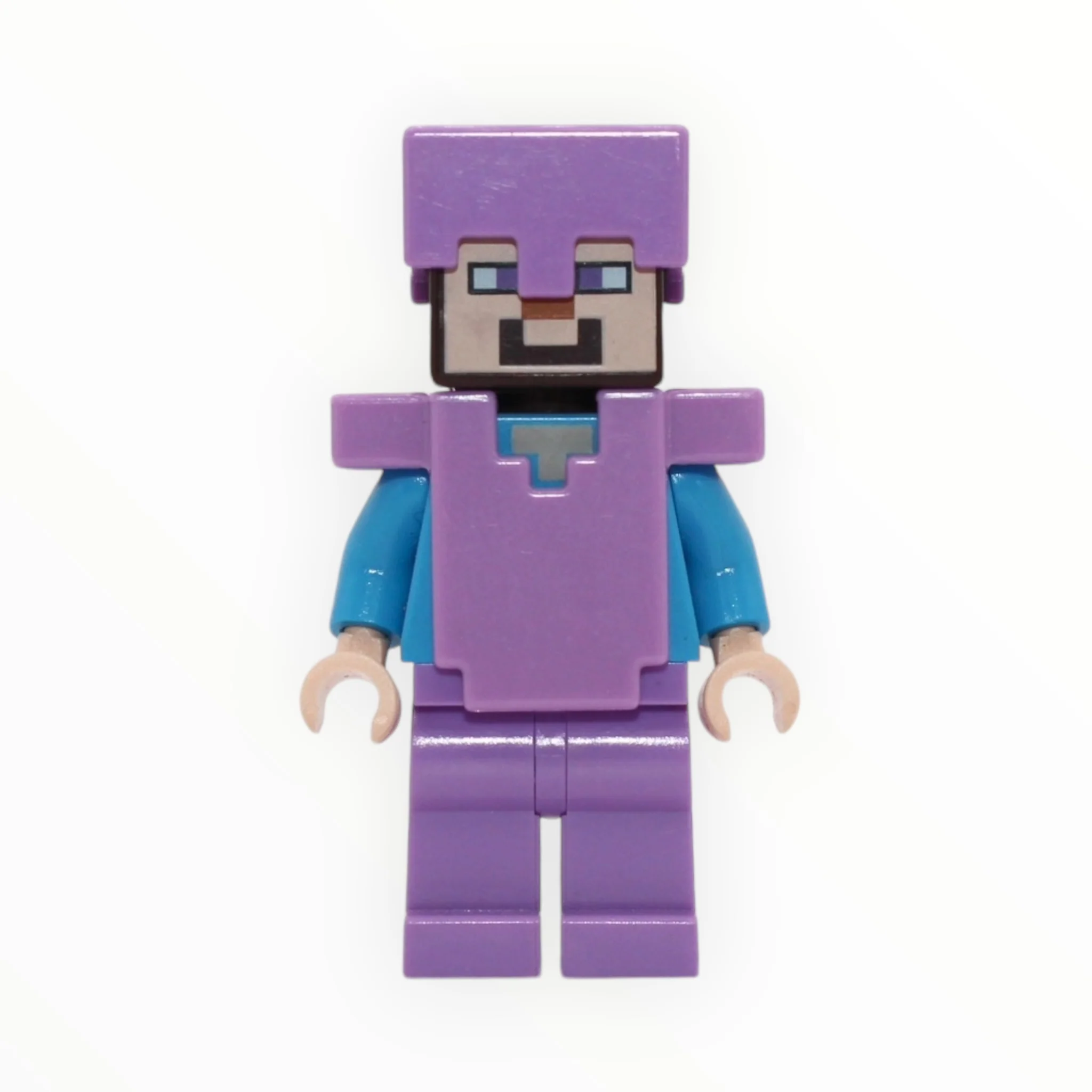 Minecraft Steve (medium lavender helmet, armor, and legs)
