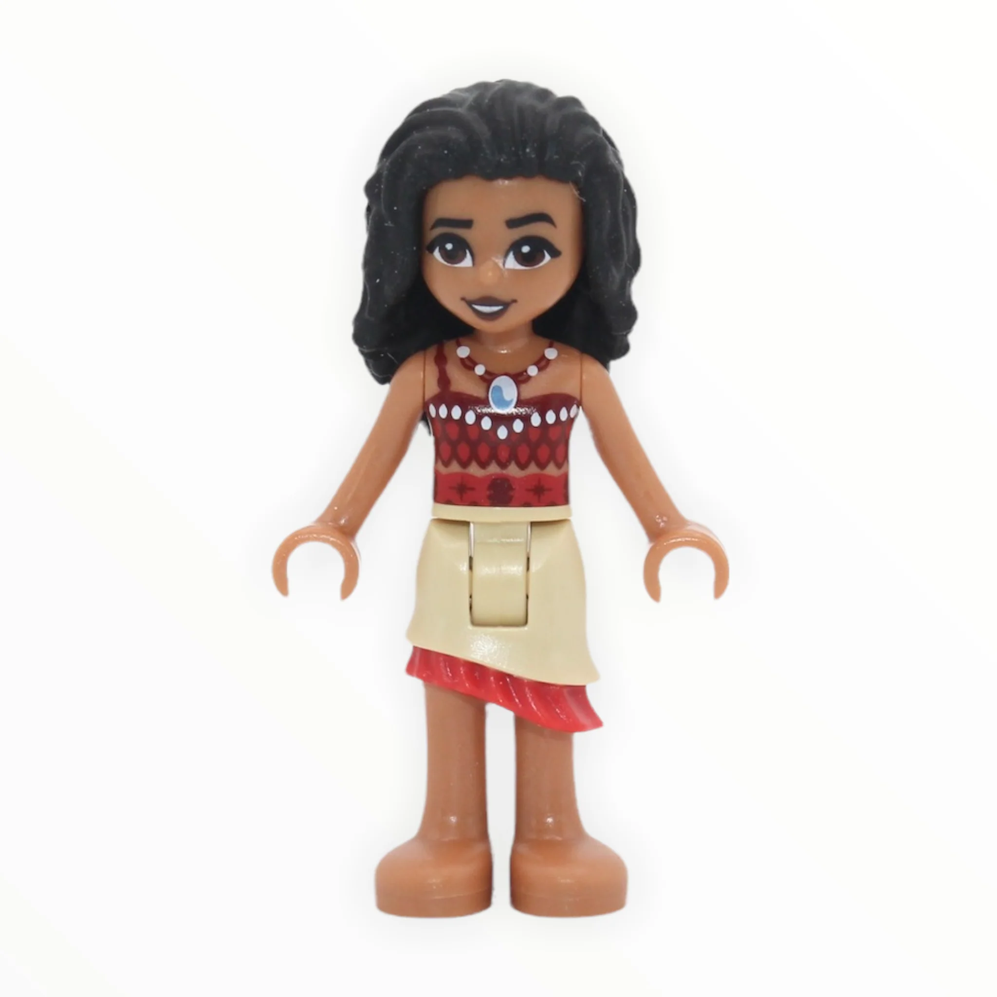 Moana (tan skirt, open mouth smile, 2017)