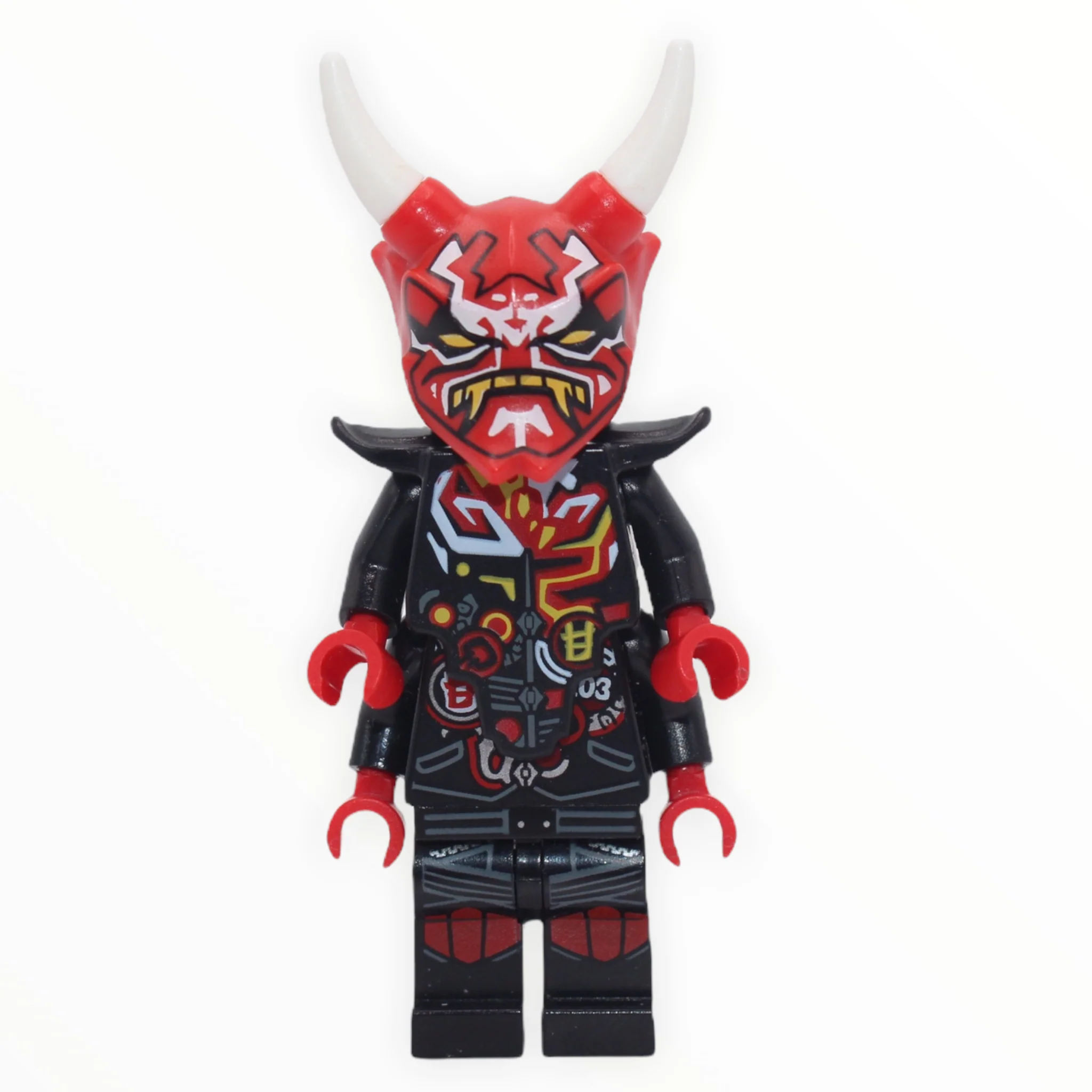 Mr. E with Oni Mask of Vengeance and breastplate torso