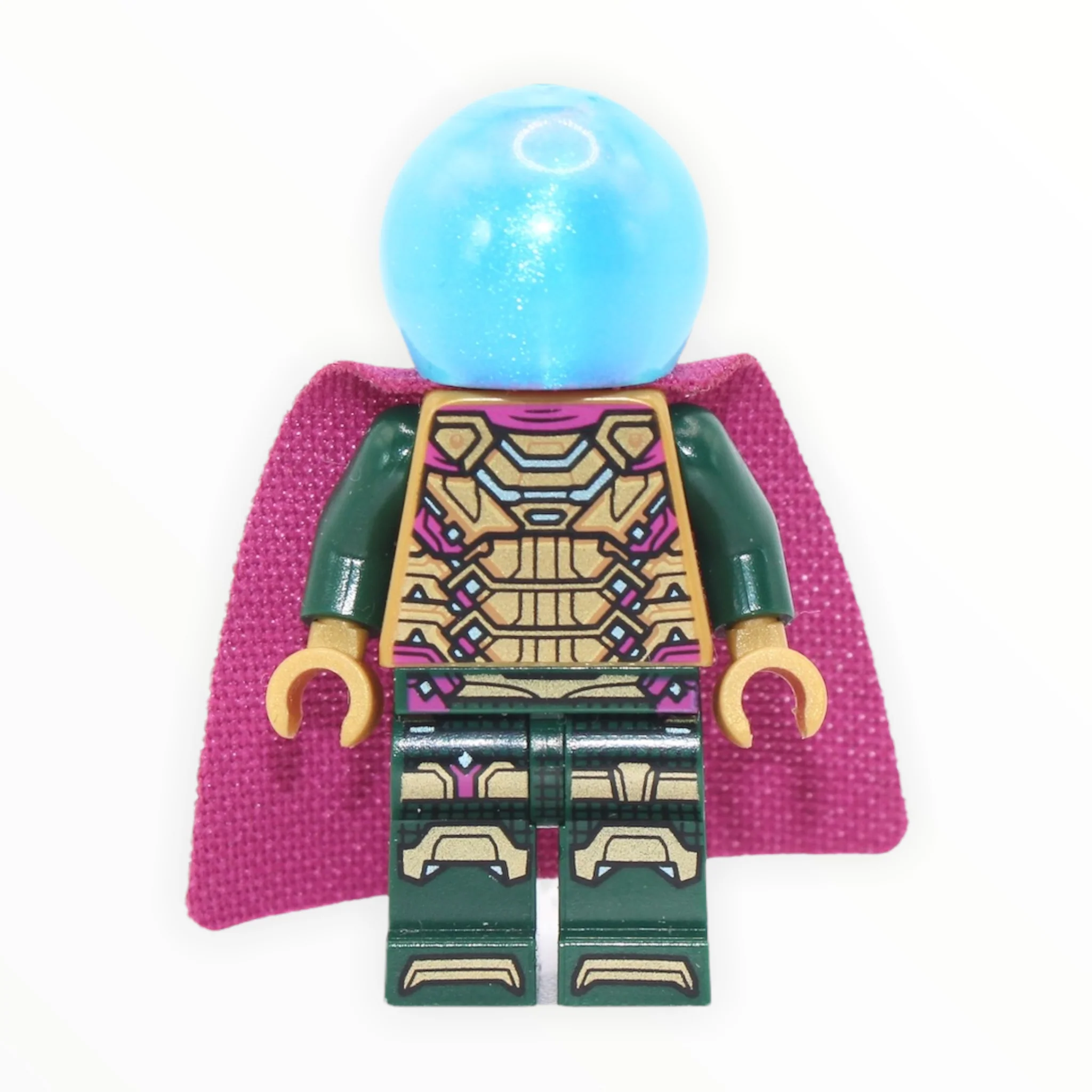 Mysterio (Far From Home, satin trans-blue helmet, pearl gold torso, 2021)