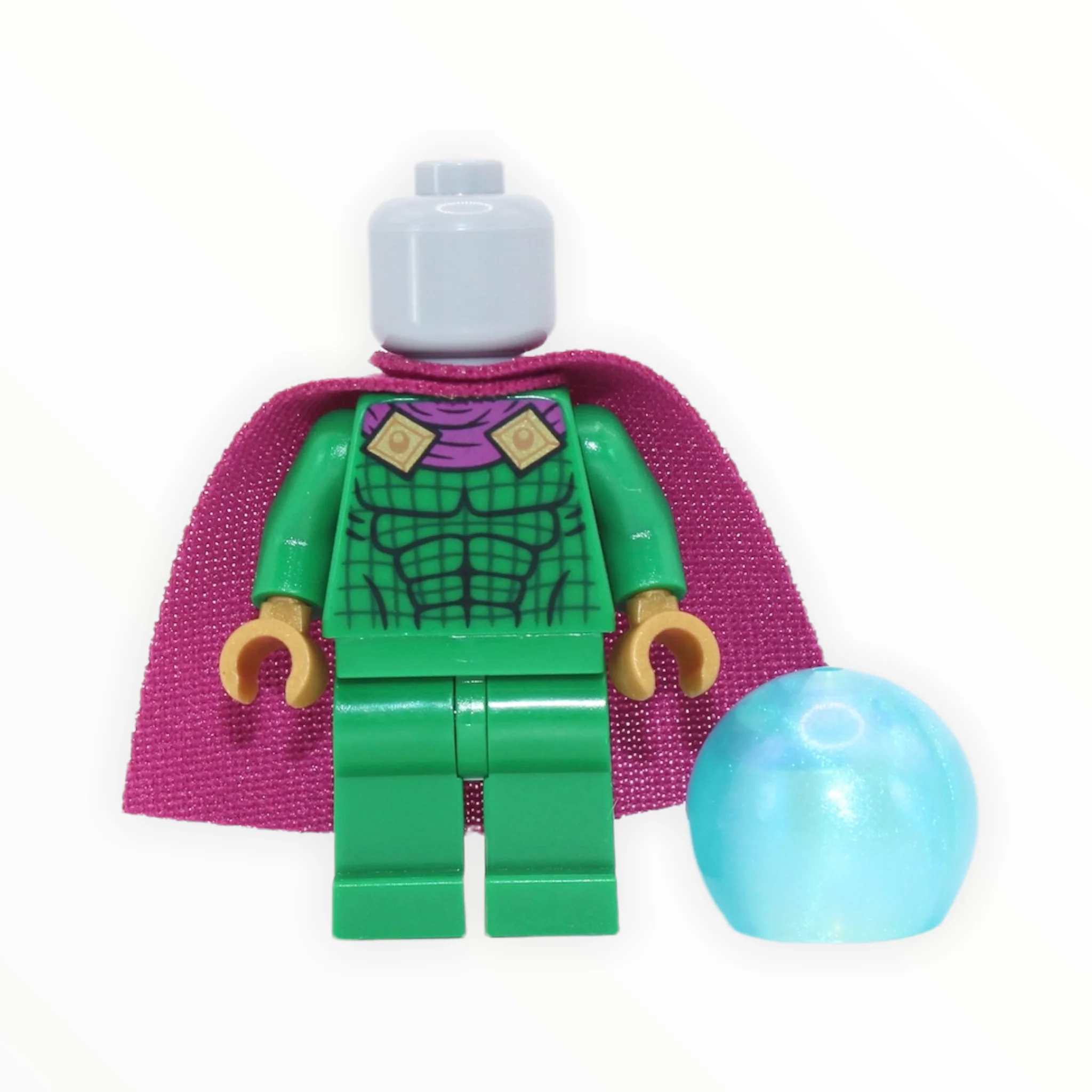 Mysterio (satin trans-light blue helmet, two-hole cape, light bluish gray head, 2021) - Image 2