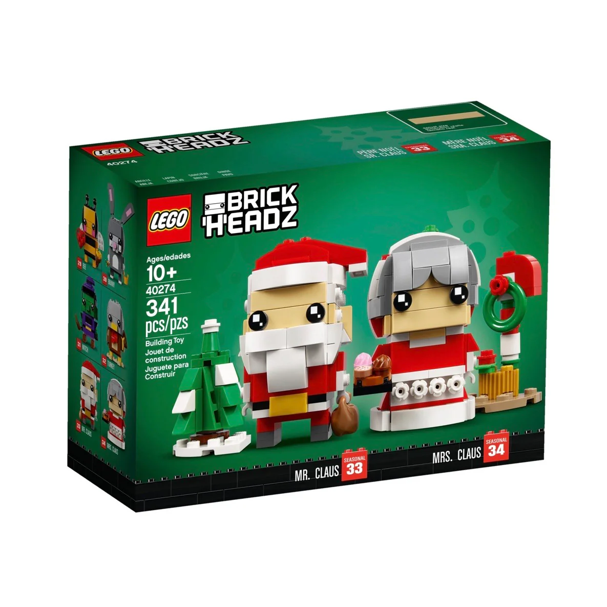 Retired Set 40274 BrickHeadz Mr. & Mrs. Claus - Image 2