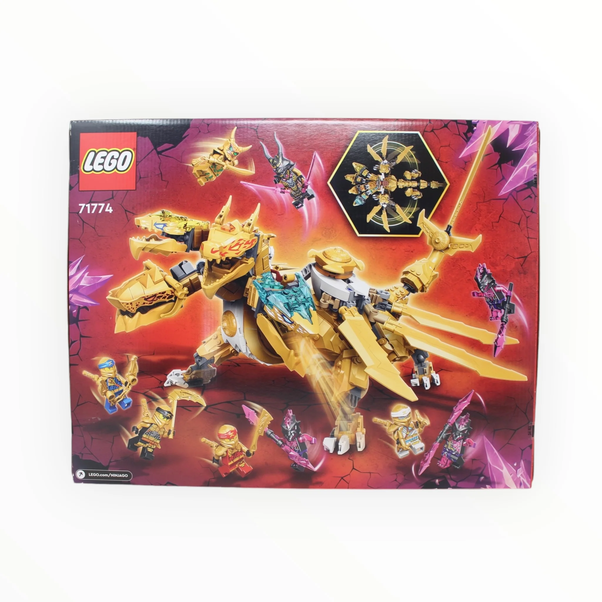 Retired Set 71774 Ninjago Lloyd’s Golden Ultra Dragon - Image 2