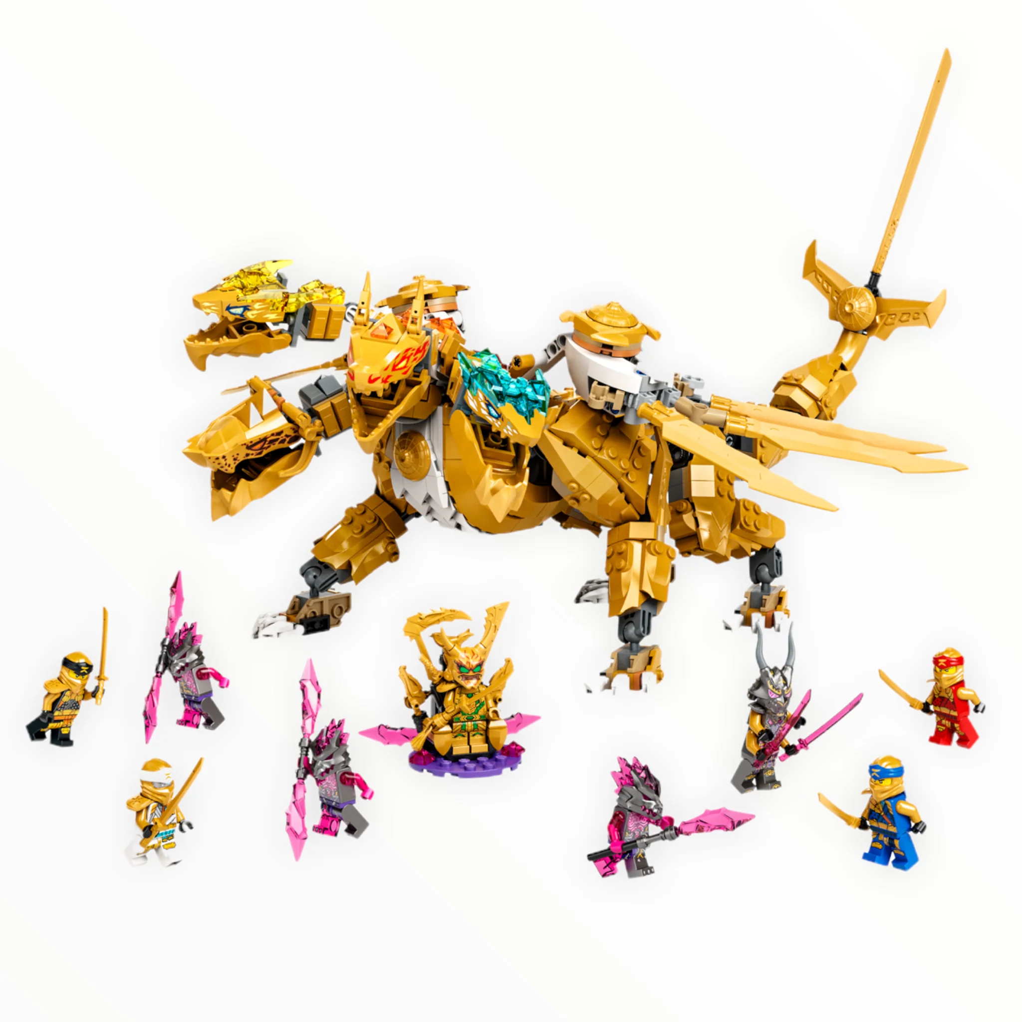 Retired Set 71774 Ninjago Lloyd’s Golden Ultra Dragon - Image 3