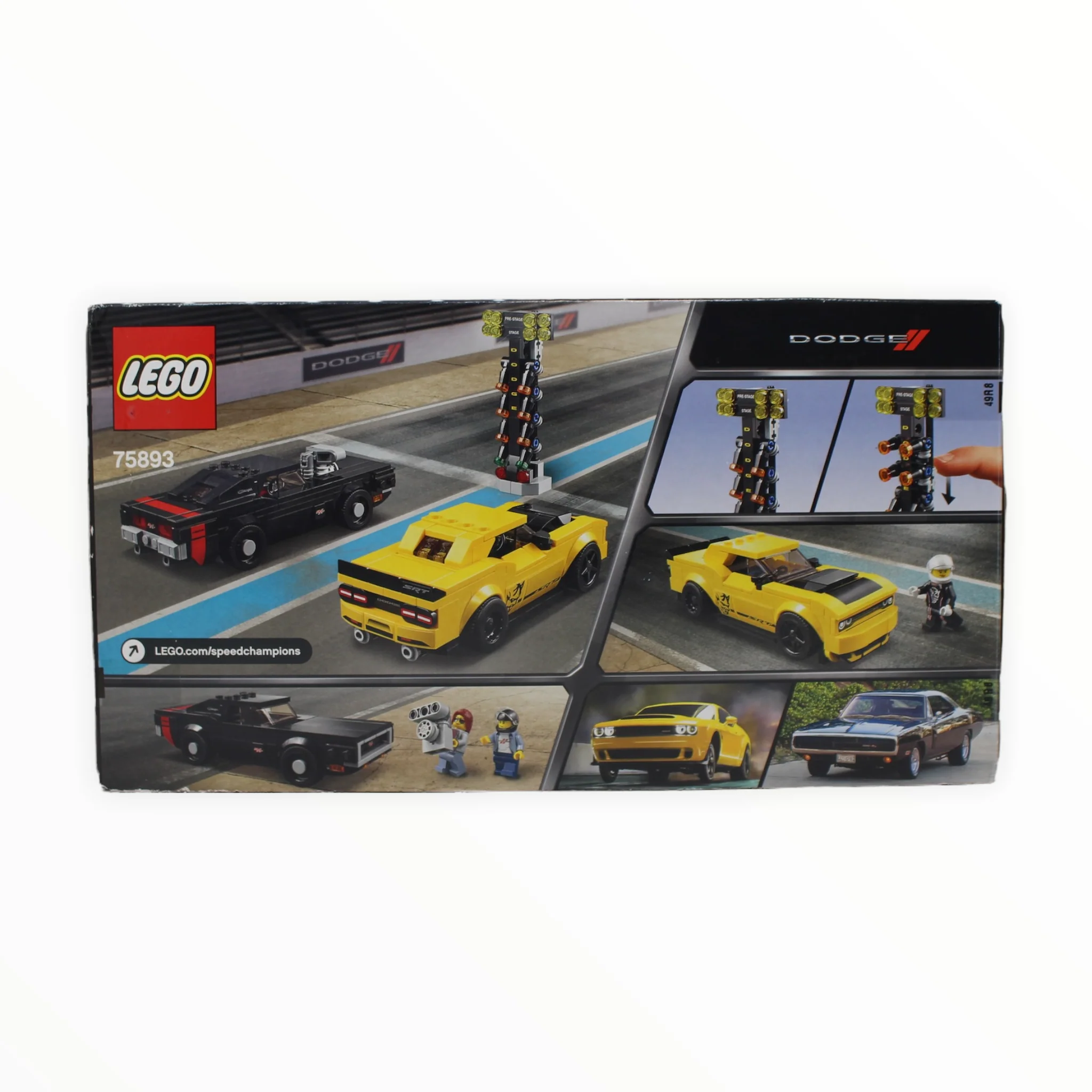 Retired Set 75893 Speed Champions 2018 Dodge Challenger SRT Demon and 1970 Dodge Charger R/T - Image 2