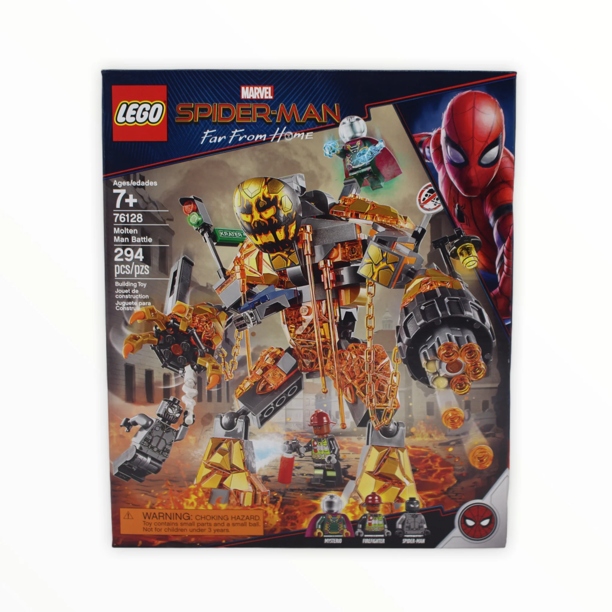 Retired Set 76128 Spider-Man: Far From Home Molten Man Battle