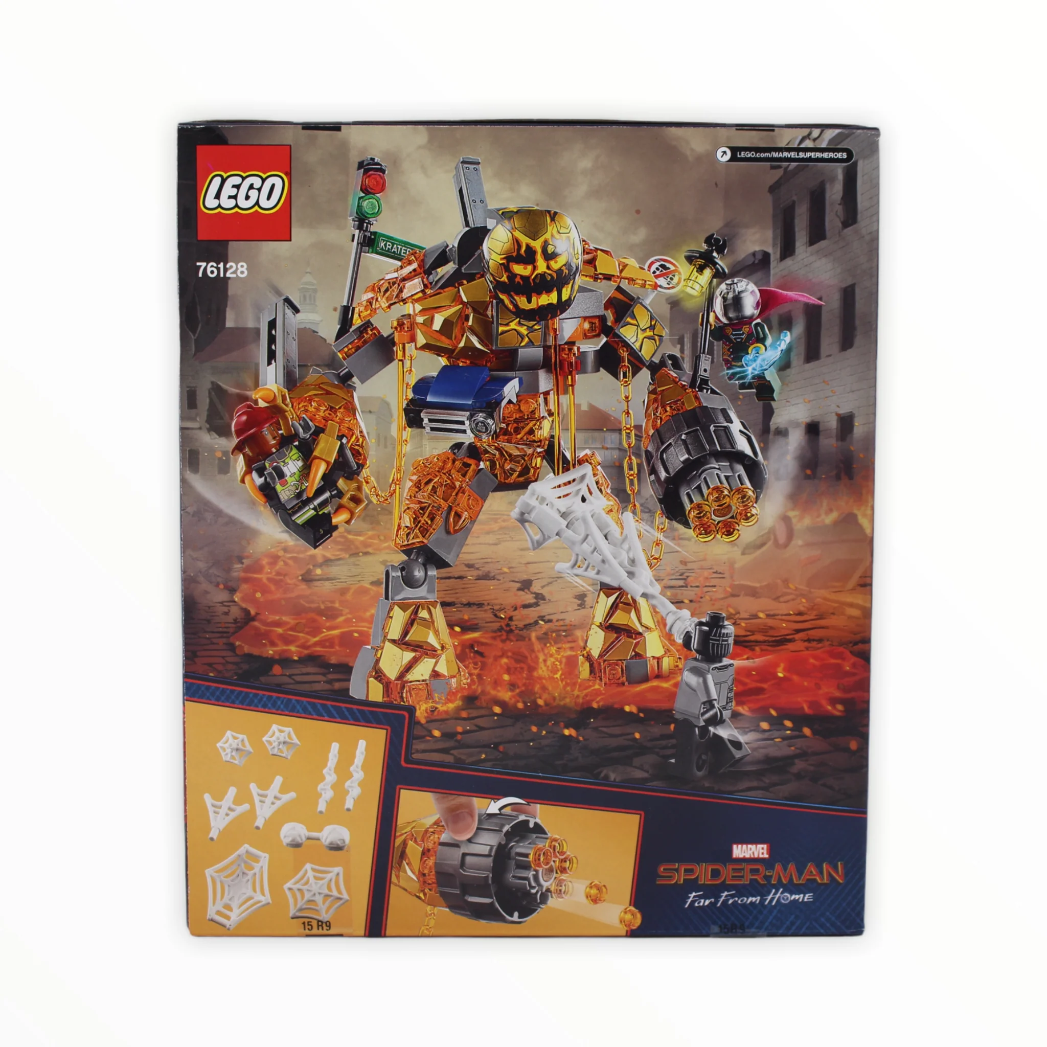 Retired Set 76128 Spider-Man: Far From Home Molten Man Battle - Image 2