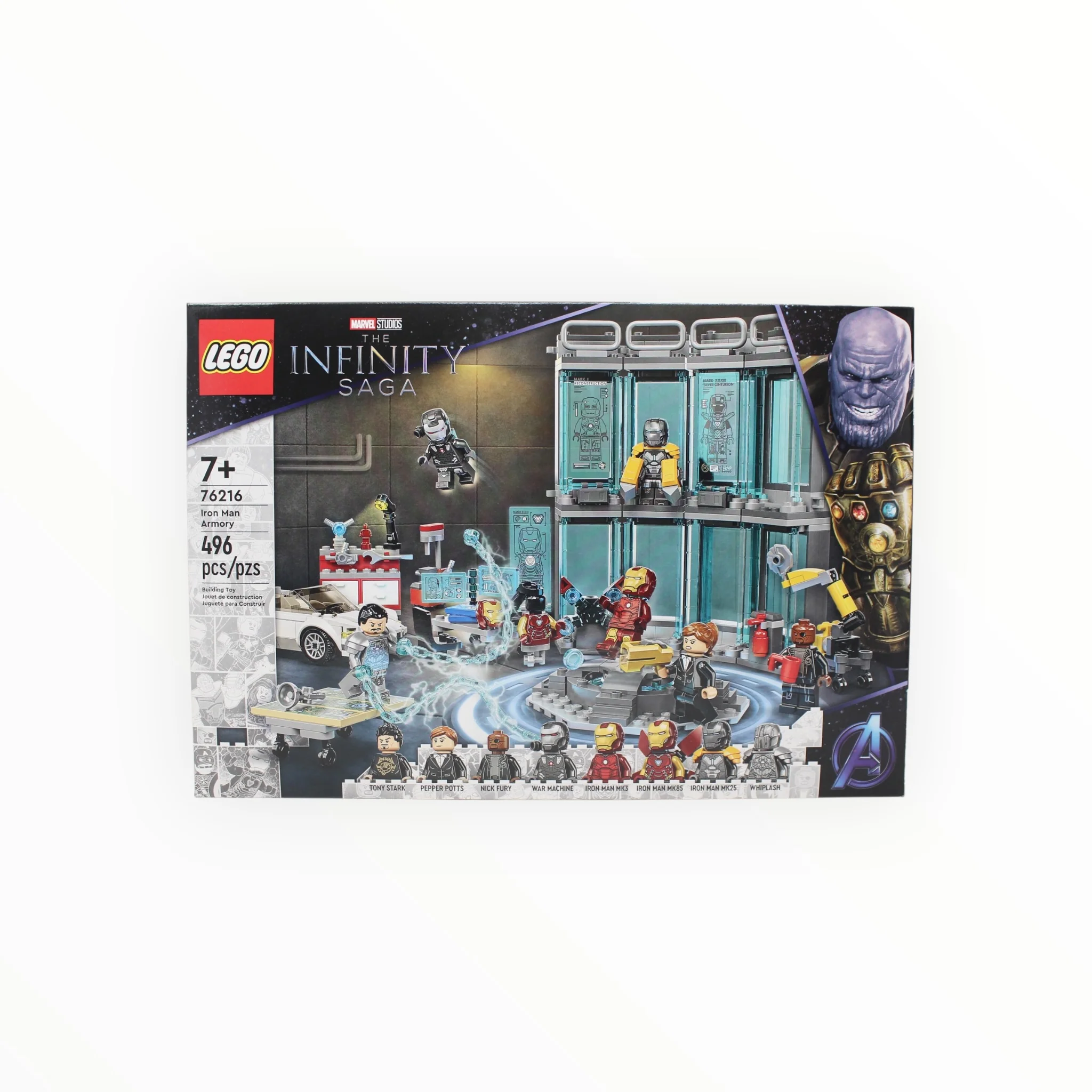 Retired Set 76216 Infinity Saga Iron Man Armory