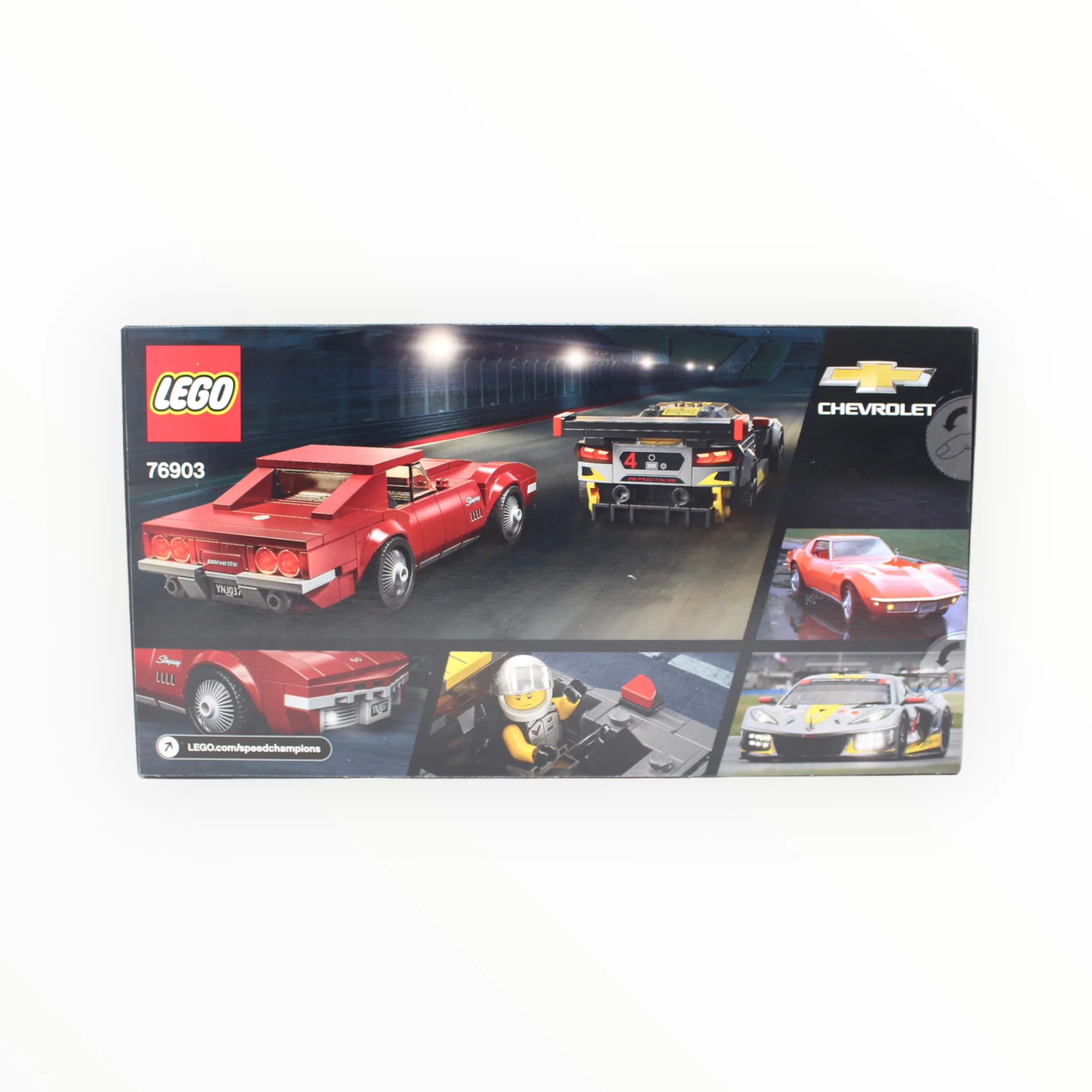Retired Set 76903 Speed Champions Chevrolet Corvette C8.R Race Car and 1968 Chevrolet Corvette - Image 2