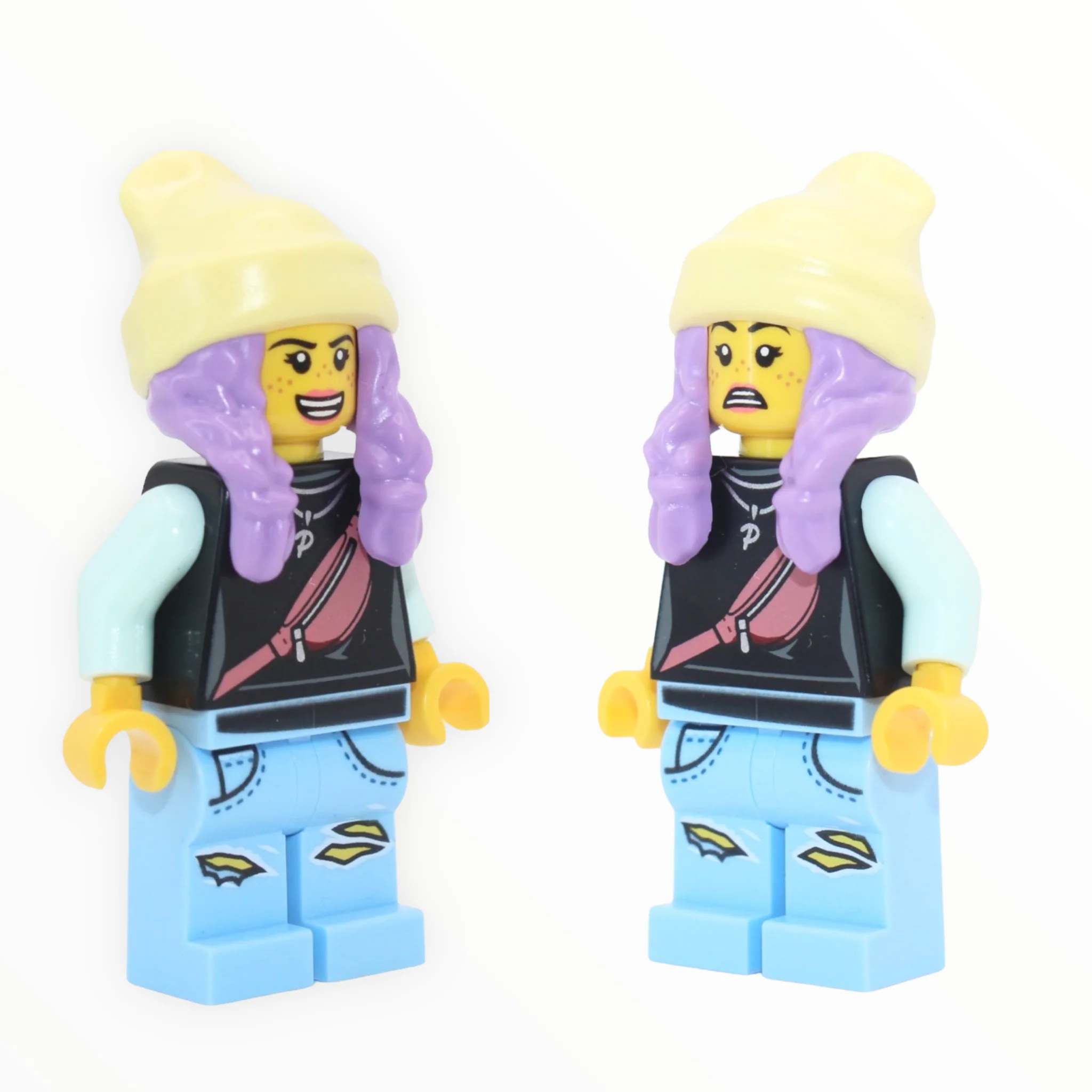 Parker L. Jackson (Hidden Side, black top, beanie, open mouth smile/ scared)