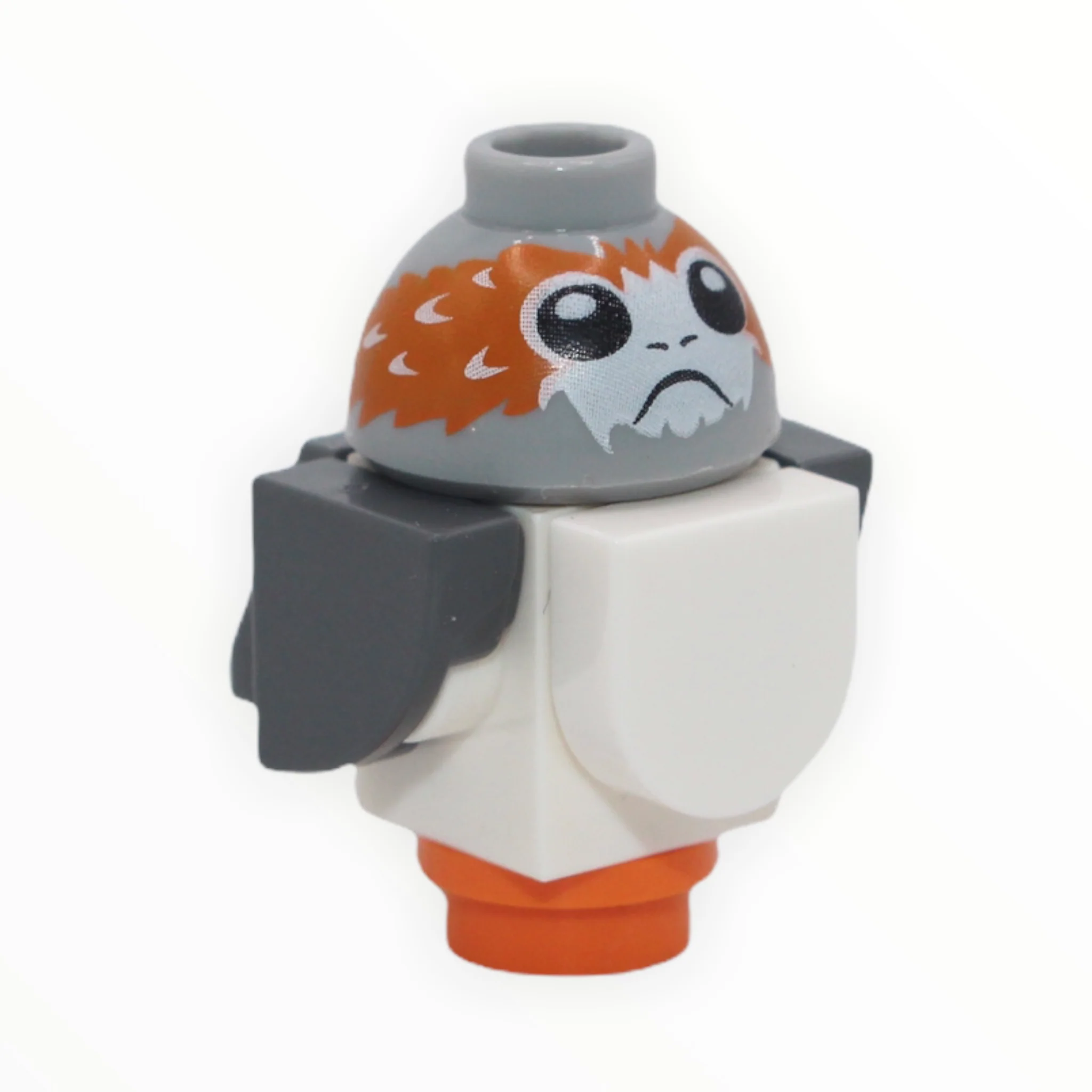 Porg (white body, dark bluish gray wings and tail, raised feathers between eyes) - Image 2