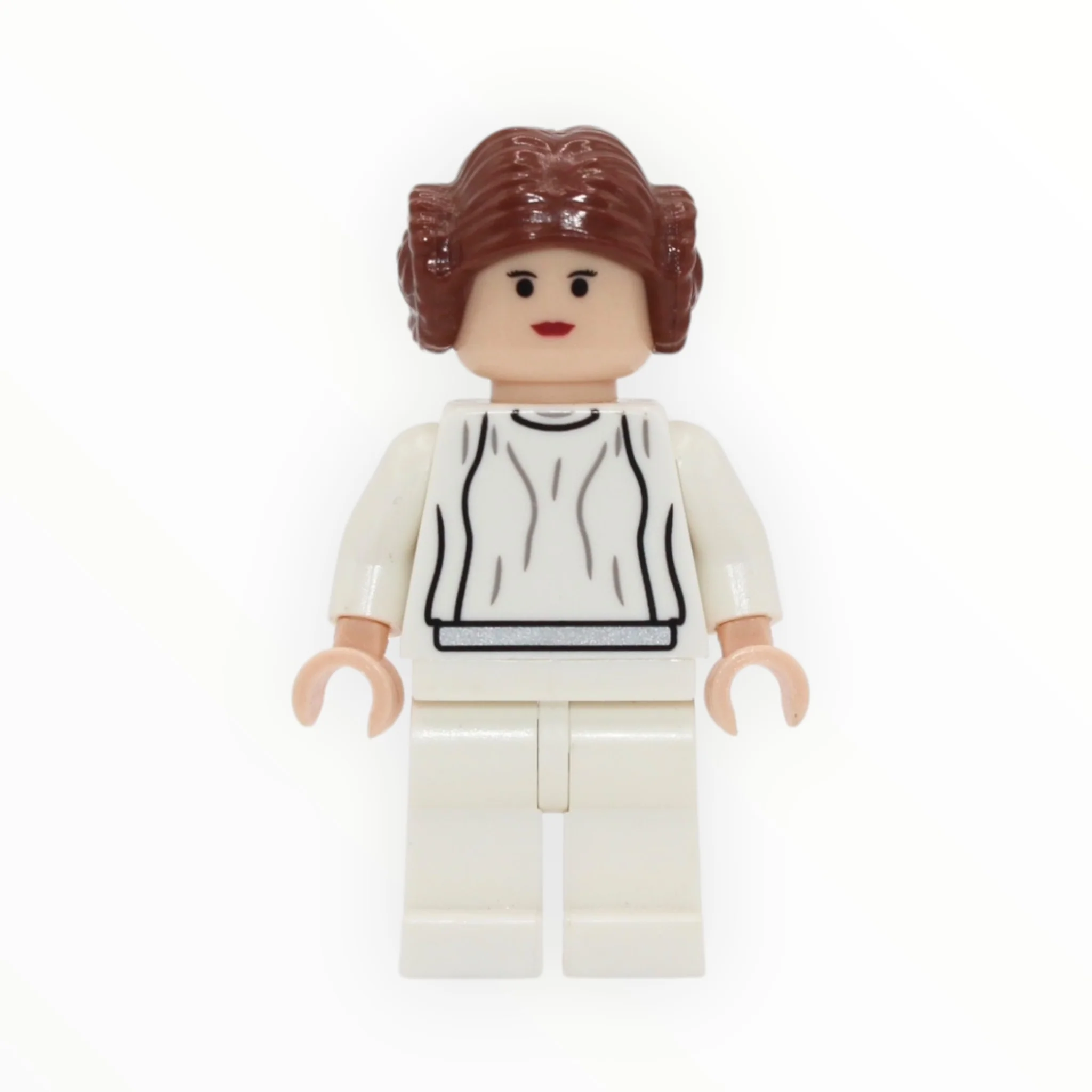 Princess Leia Organa (light nougat, white dress, small black eyes, 2007)