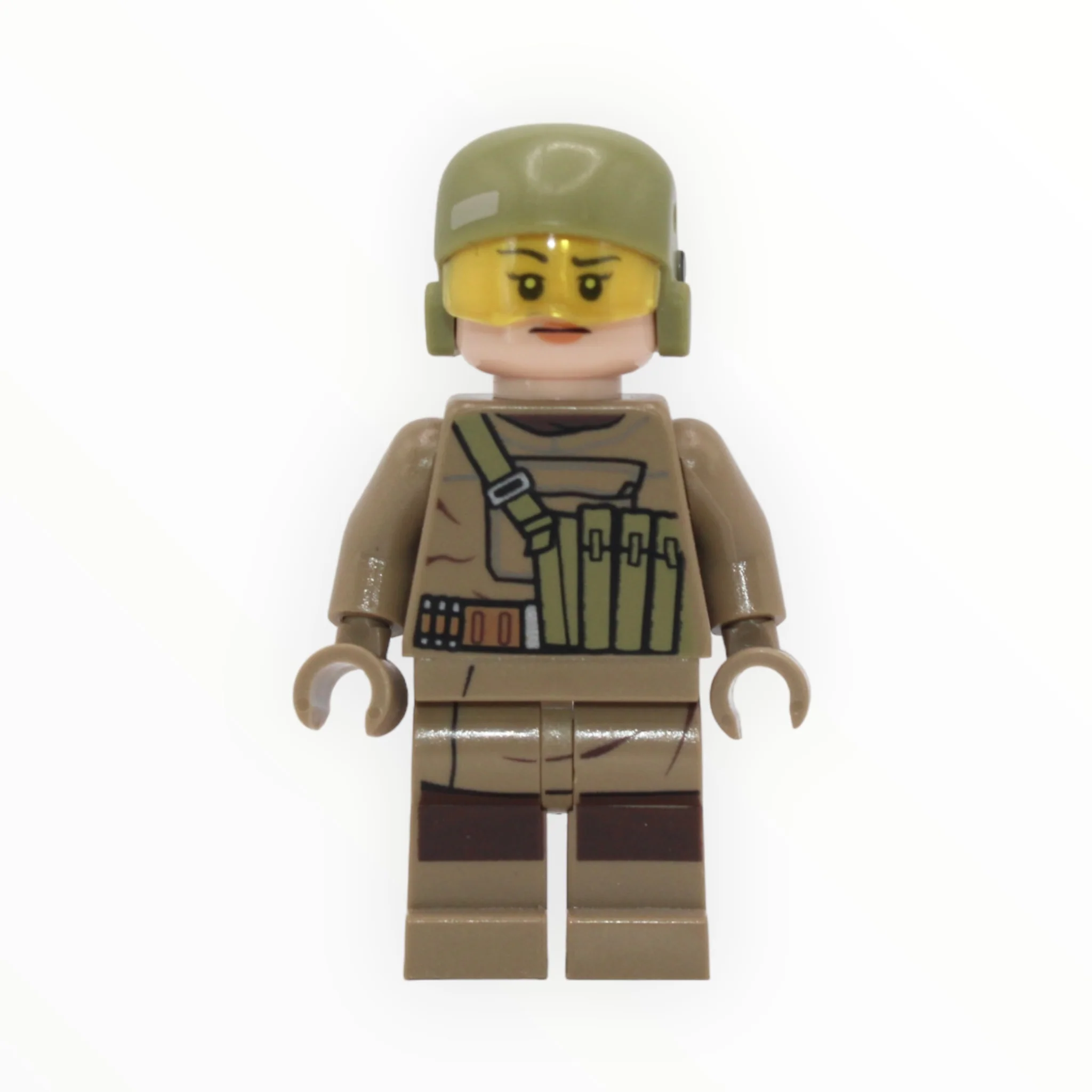 Resistance Trooper (female, dark tan jacket, olive green helmet)