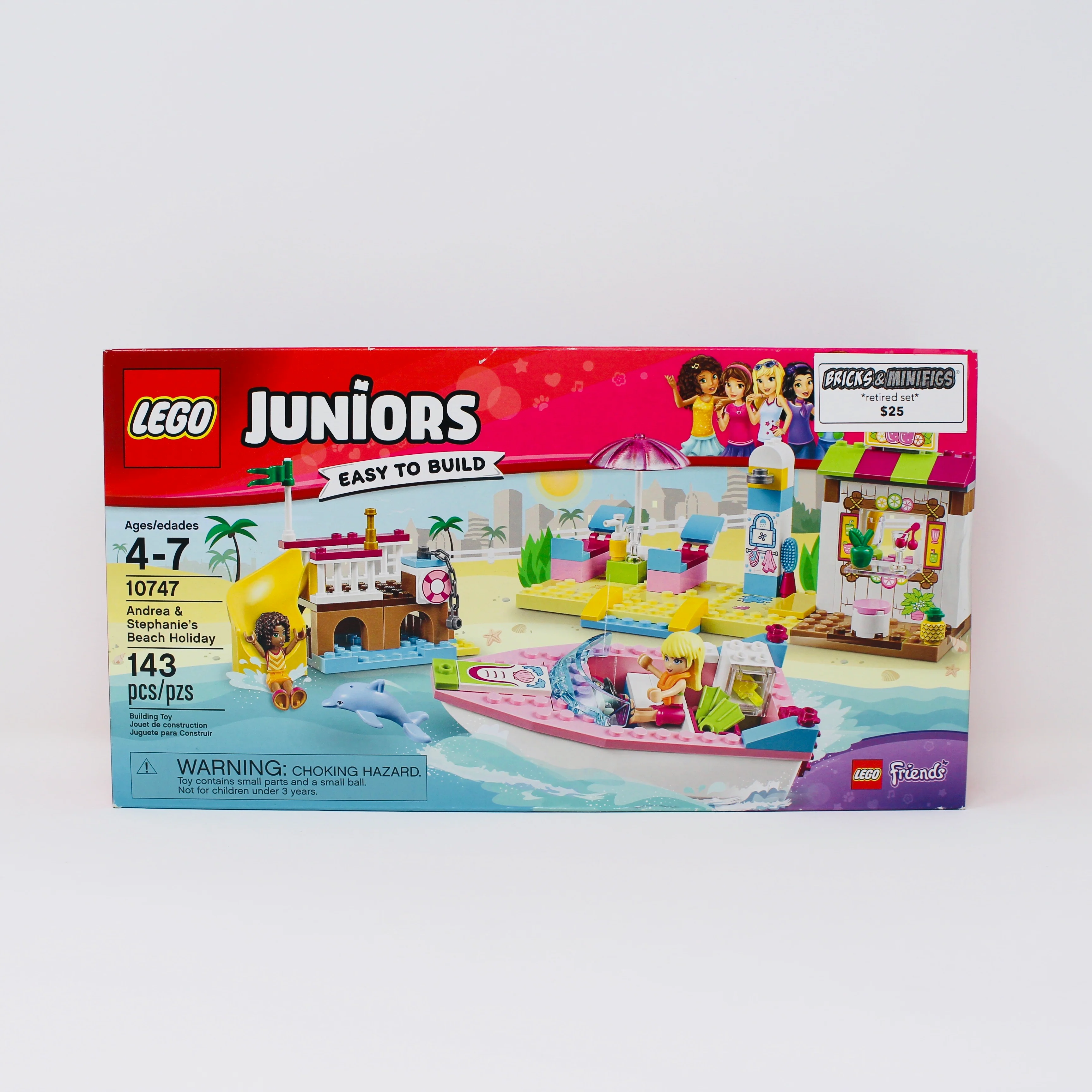Retired Set 10747 Friends Juniors Andrea and Stephanies Beach Holiday