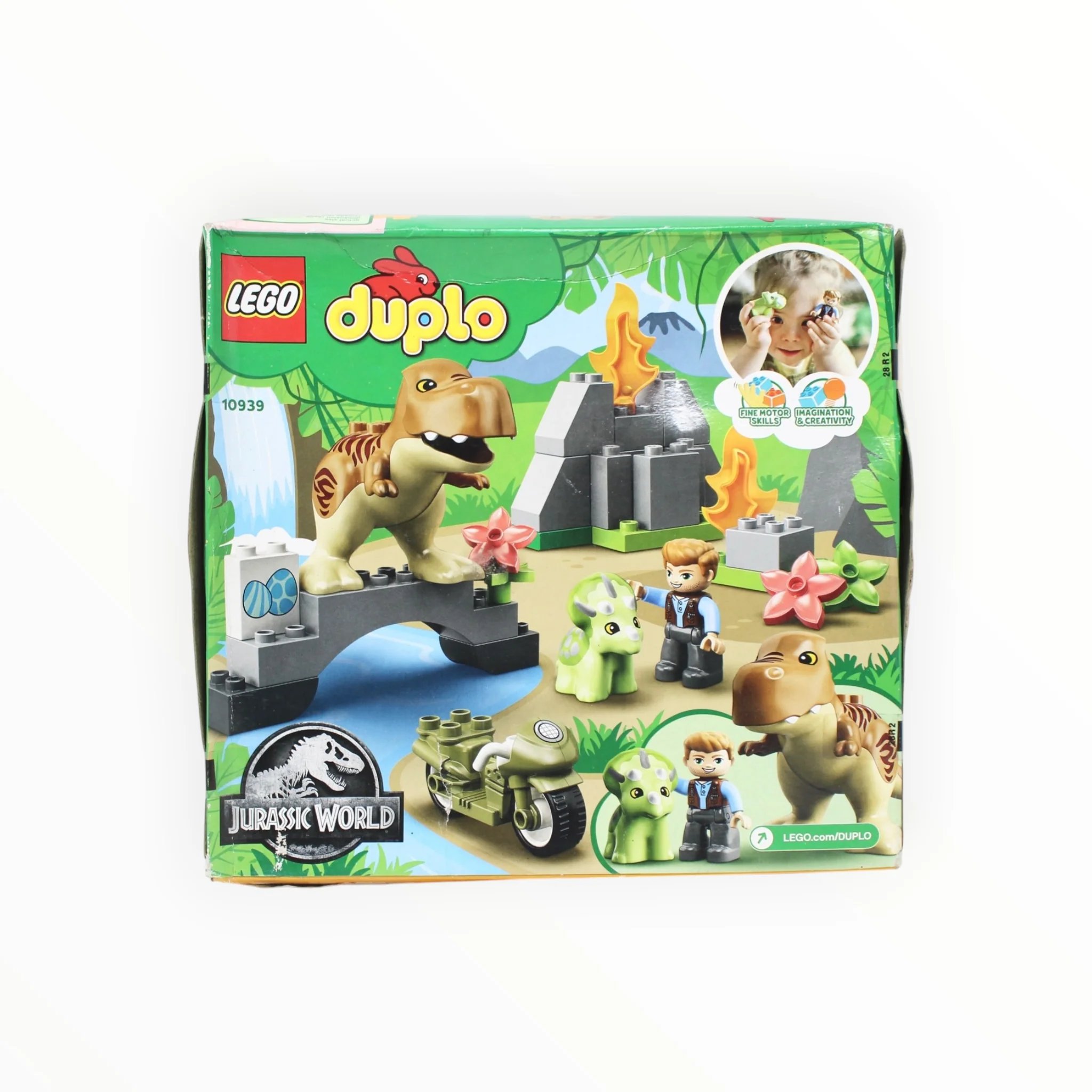 Retired Set 10939 DUPLO Jurassic World T. rex and Triceratops Dinosaur Breakout (damaged box) - Image 2