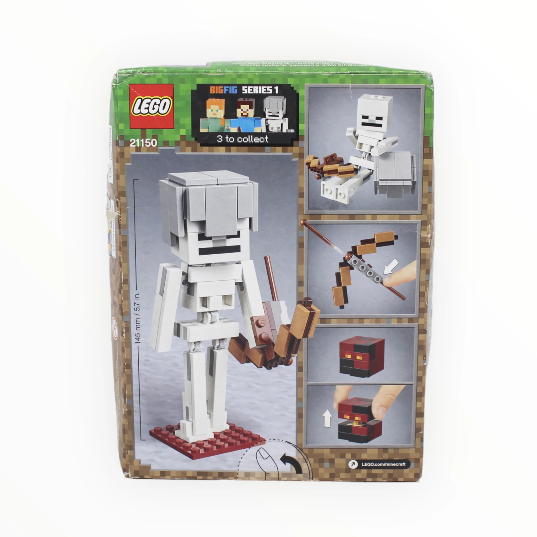 Retired Set 21150 Minecraft Skeleton BigFig with Magma Cube (damaged box) - Image 2