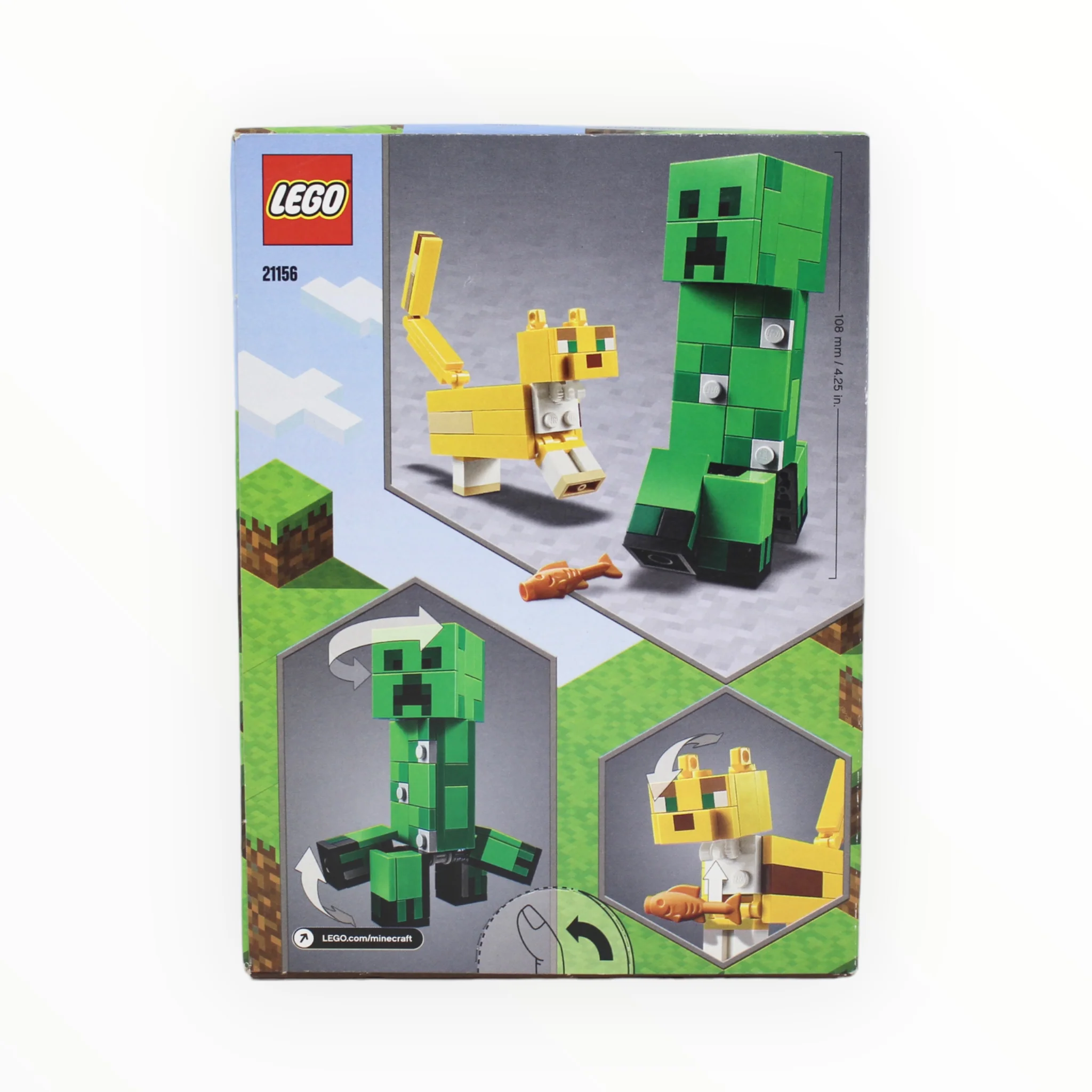 Retired Set 21156 Minecraft BigFig Creeper and Ocelot - Image 2