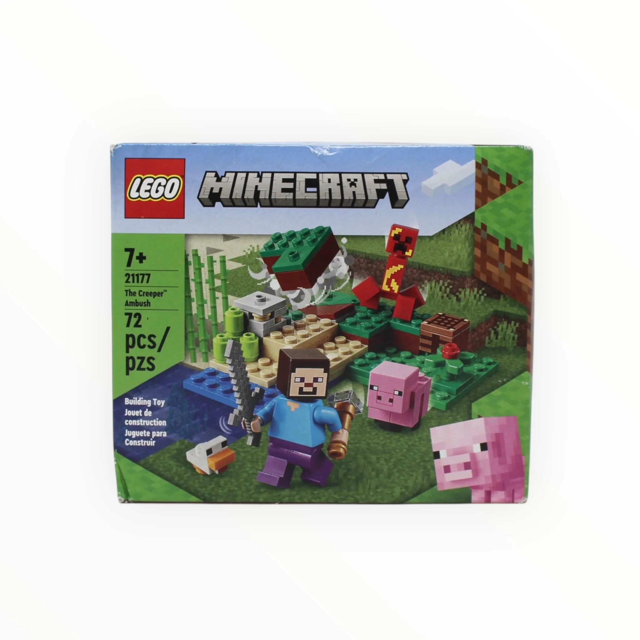 Retired Set 21177 Minecraft The Creeper Ambush (slight box damage)