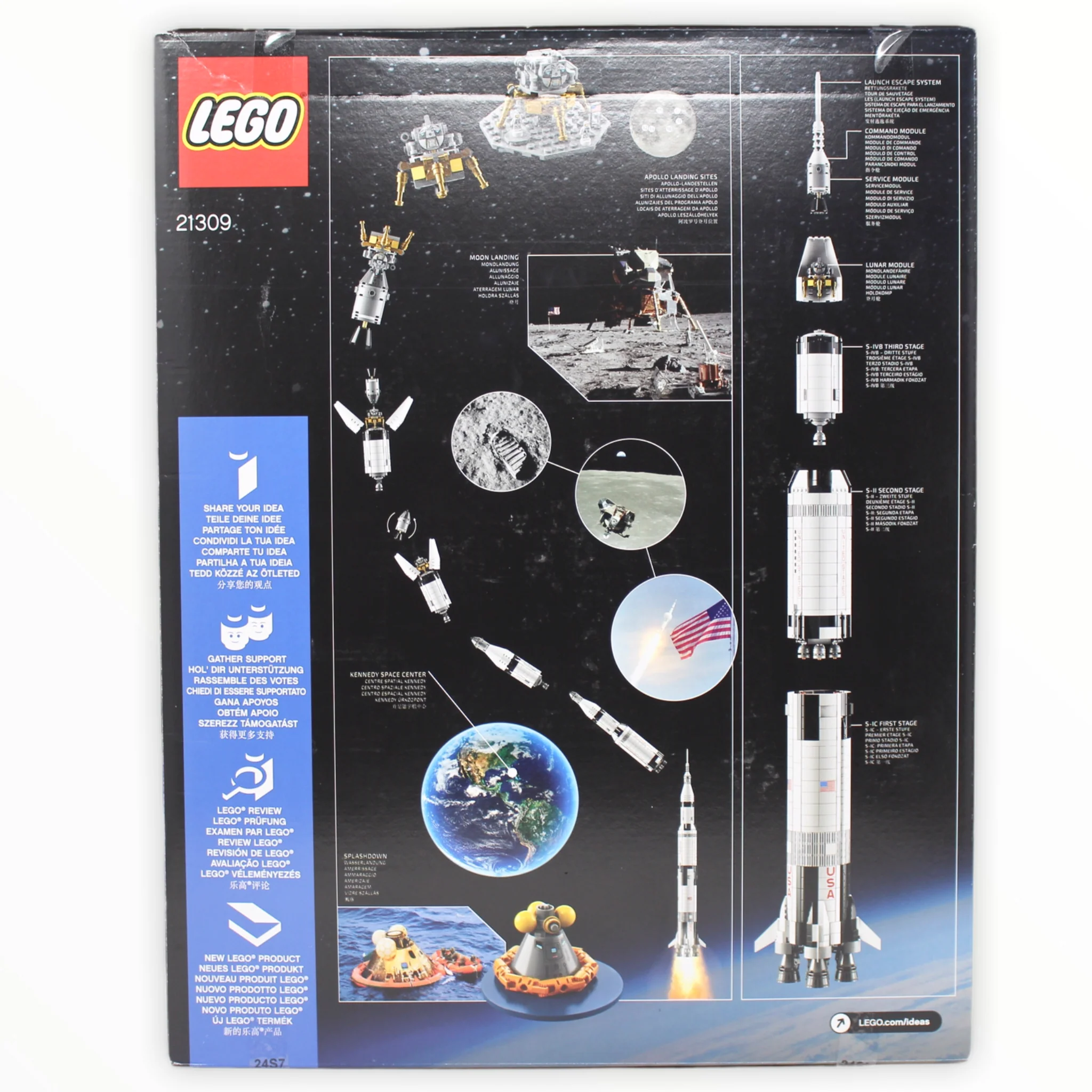 Retired Set 21309 LEGO Ideas NASA Apollo Saturn V - Image 2