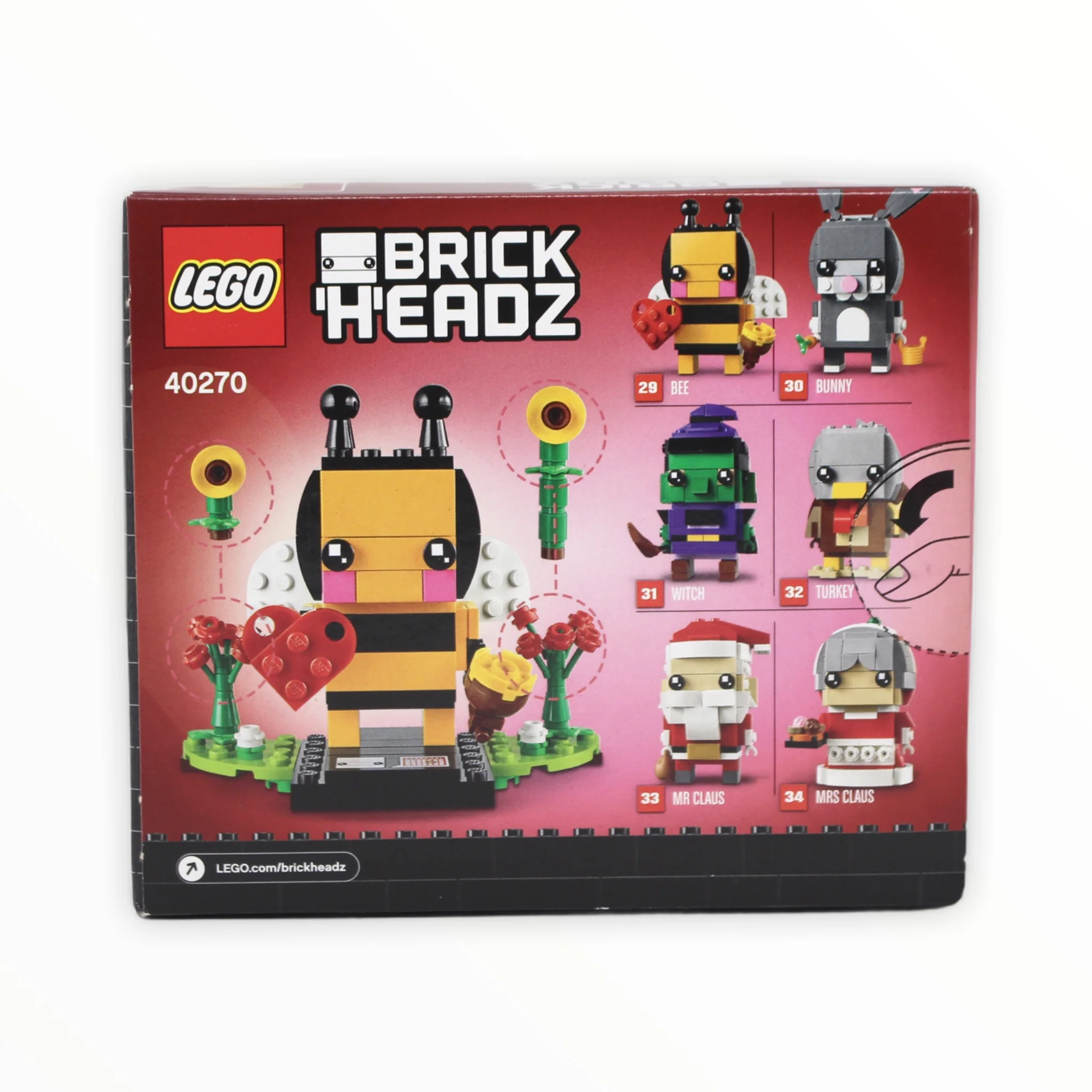 Retired Set 40270 BrickHeadz Valentineās Bee - Image 2