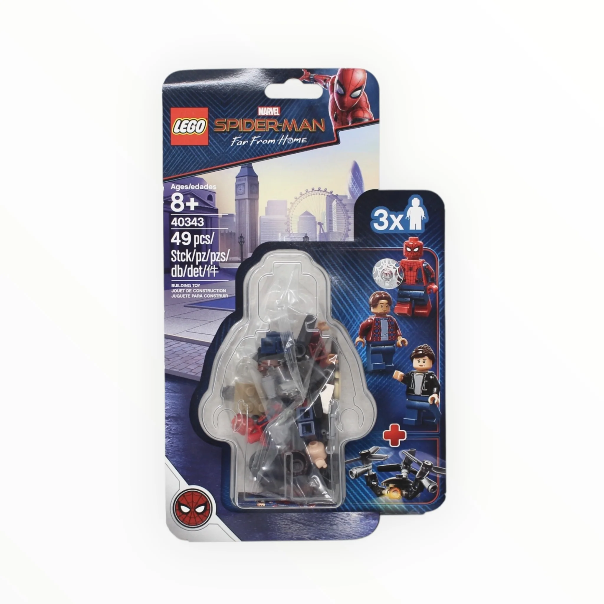 Retired Set 40343 Spider-Man Far From Home Spider-Man and the Museum Break-In blister pack