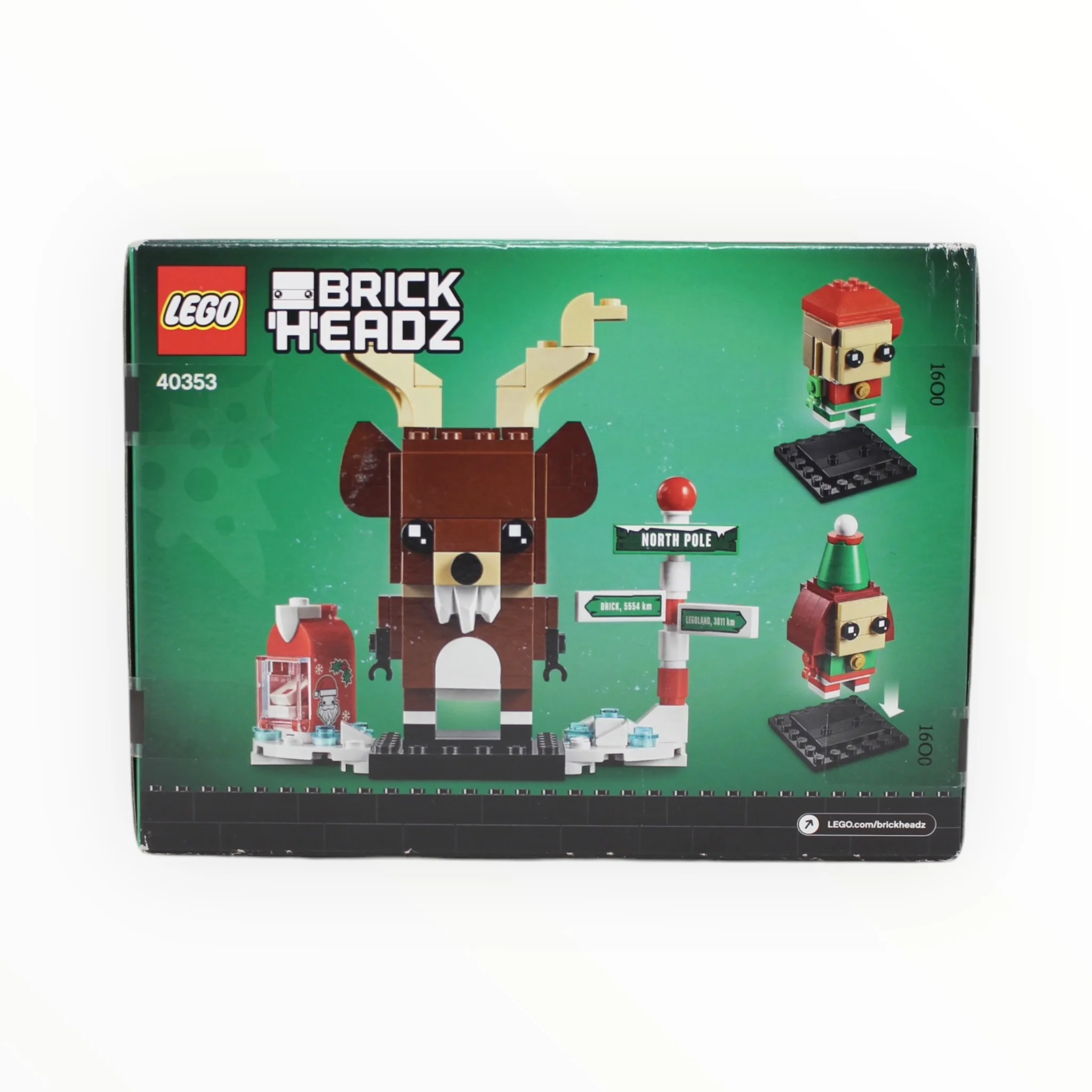 Retired Set 40353 BrickHeadz Reindeer, Elf, and Elfie - Image 2