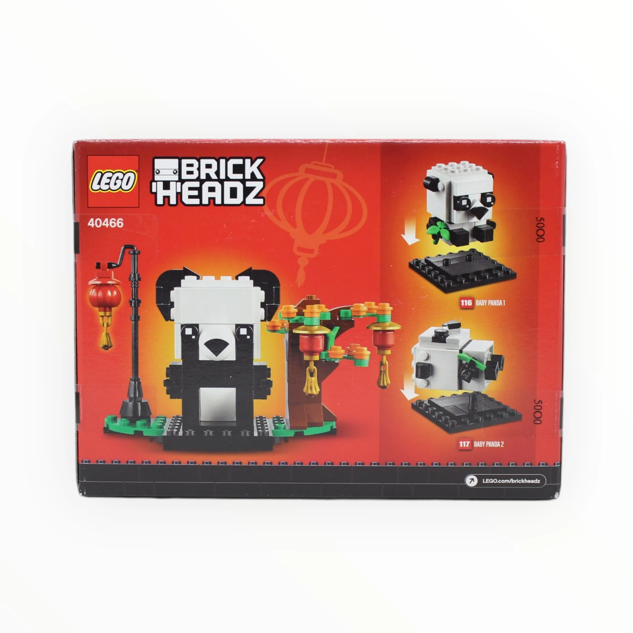 Retired Set 40466 BrickHeadz Chinese New Year Pandas - Image 2