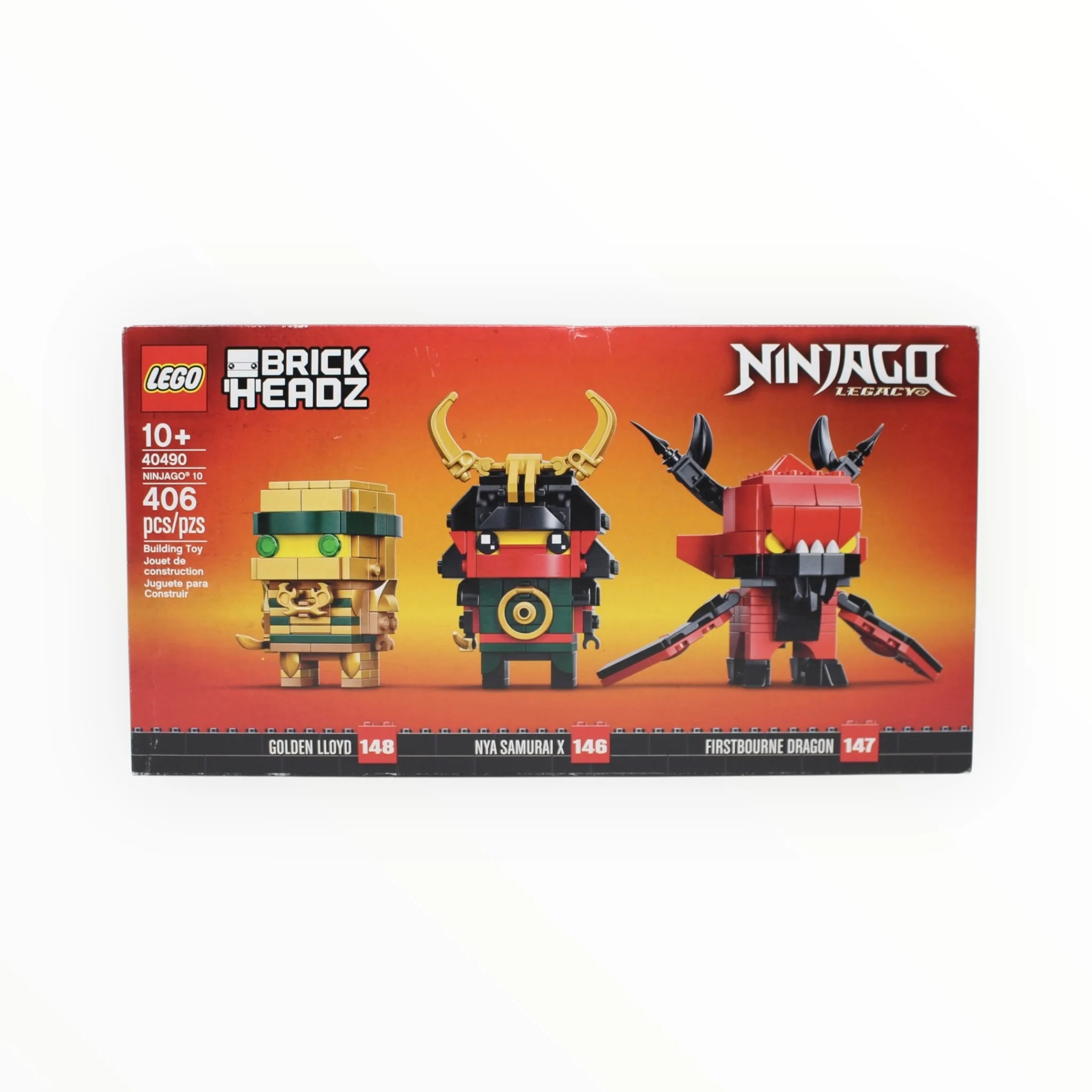 Retired Set 40490 Ninjago BrickHeadz NINJAGO 10 (slight box damage)