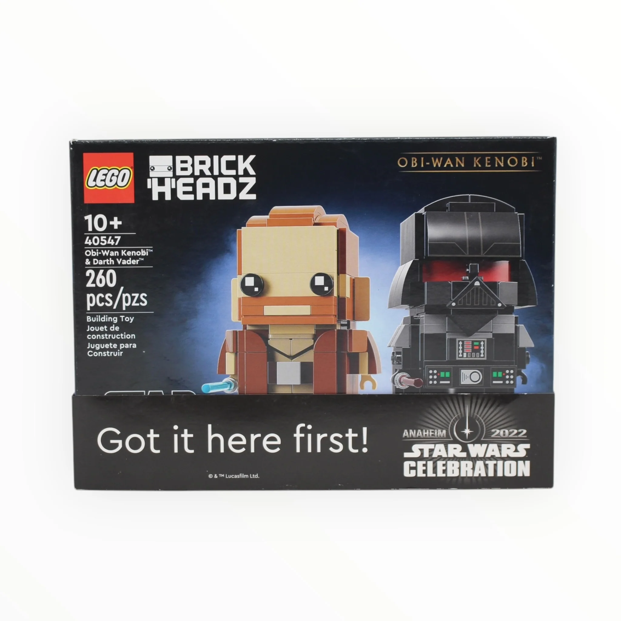 Retired Set 40547 Star Wars BrickHeadz Obi-Wan Kenobi & Darth Vader (Star Wars Celebration 2022 ver.)