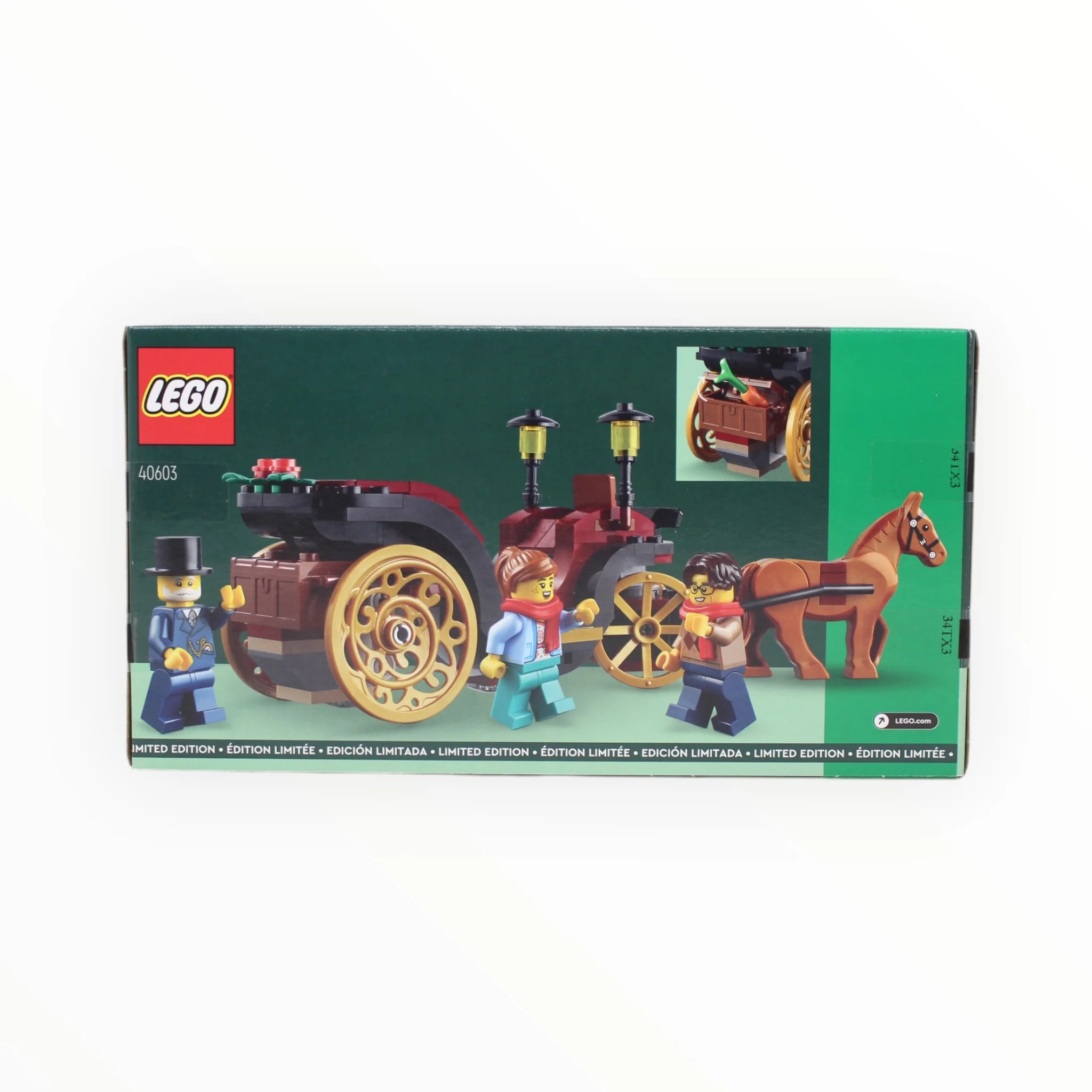 Retired Set 40603 LEGO Wintertime Carriage Ride - Image 2