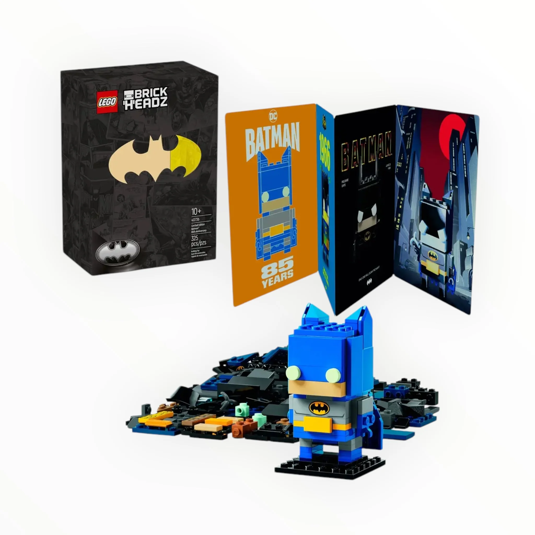 Retired Set 40726 DC BrickHeadz Limited Edition Batman 85th Anniversary - Image 3